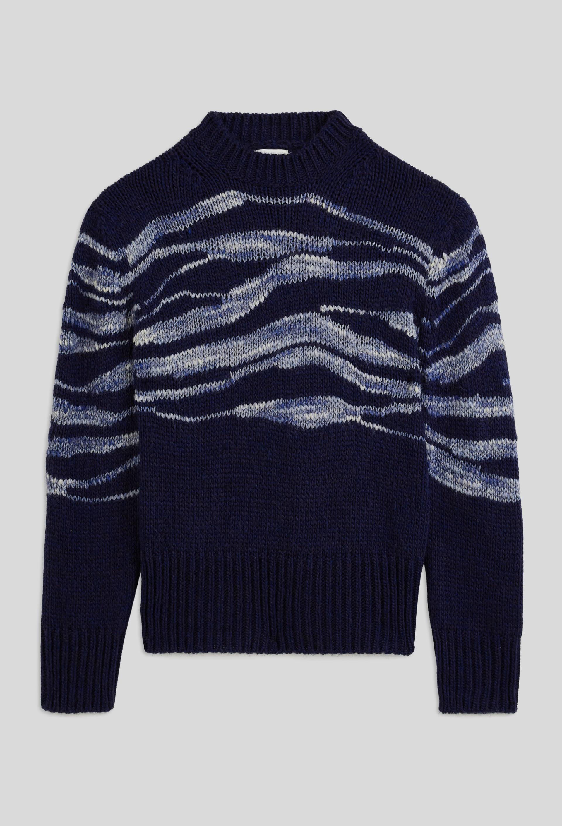 Pull col rond, Bleu fonc&eacute;, large image number 2