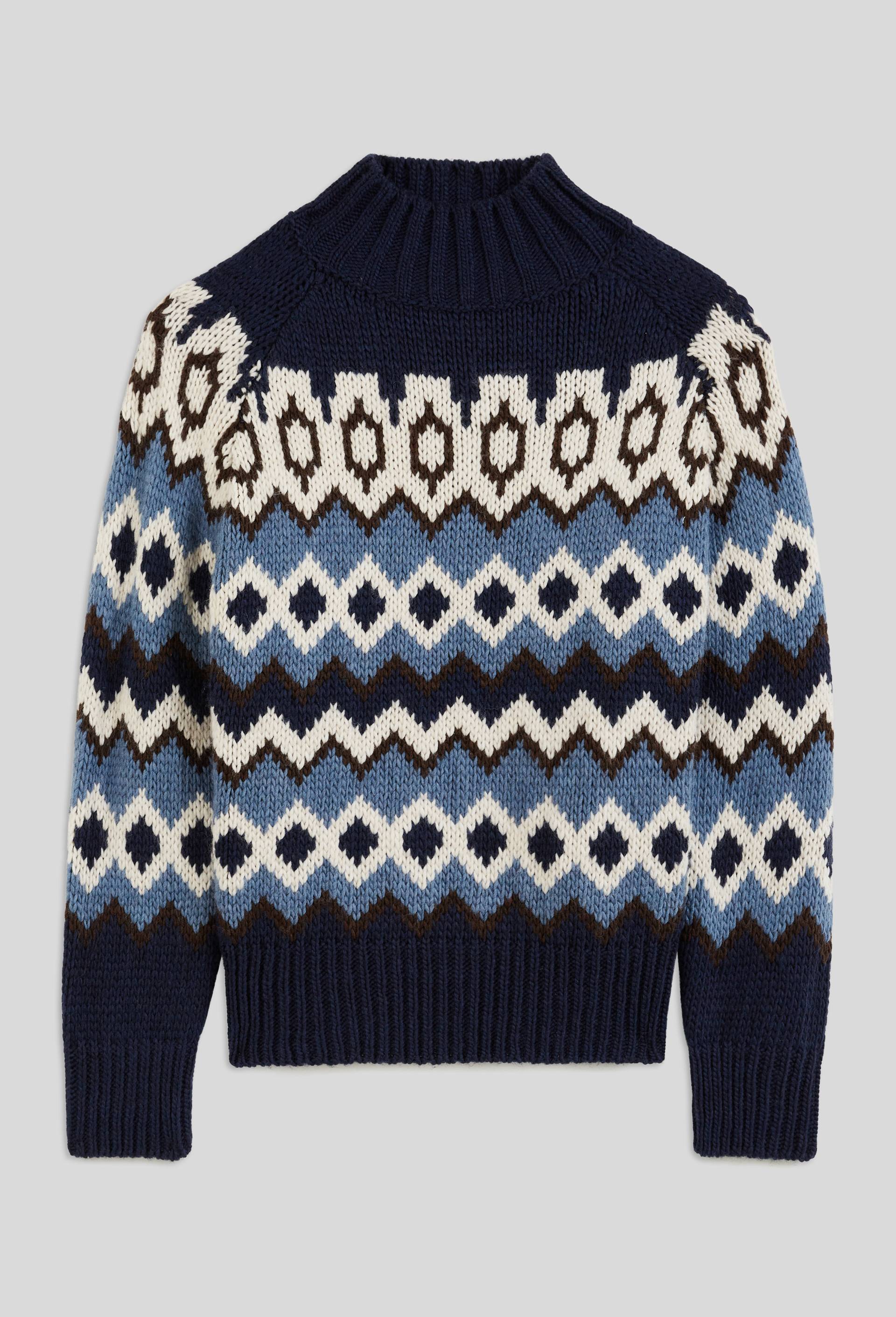 Pull col montant, Bleu foncé, large image number 2