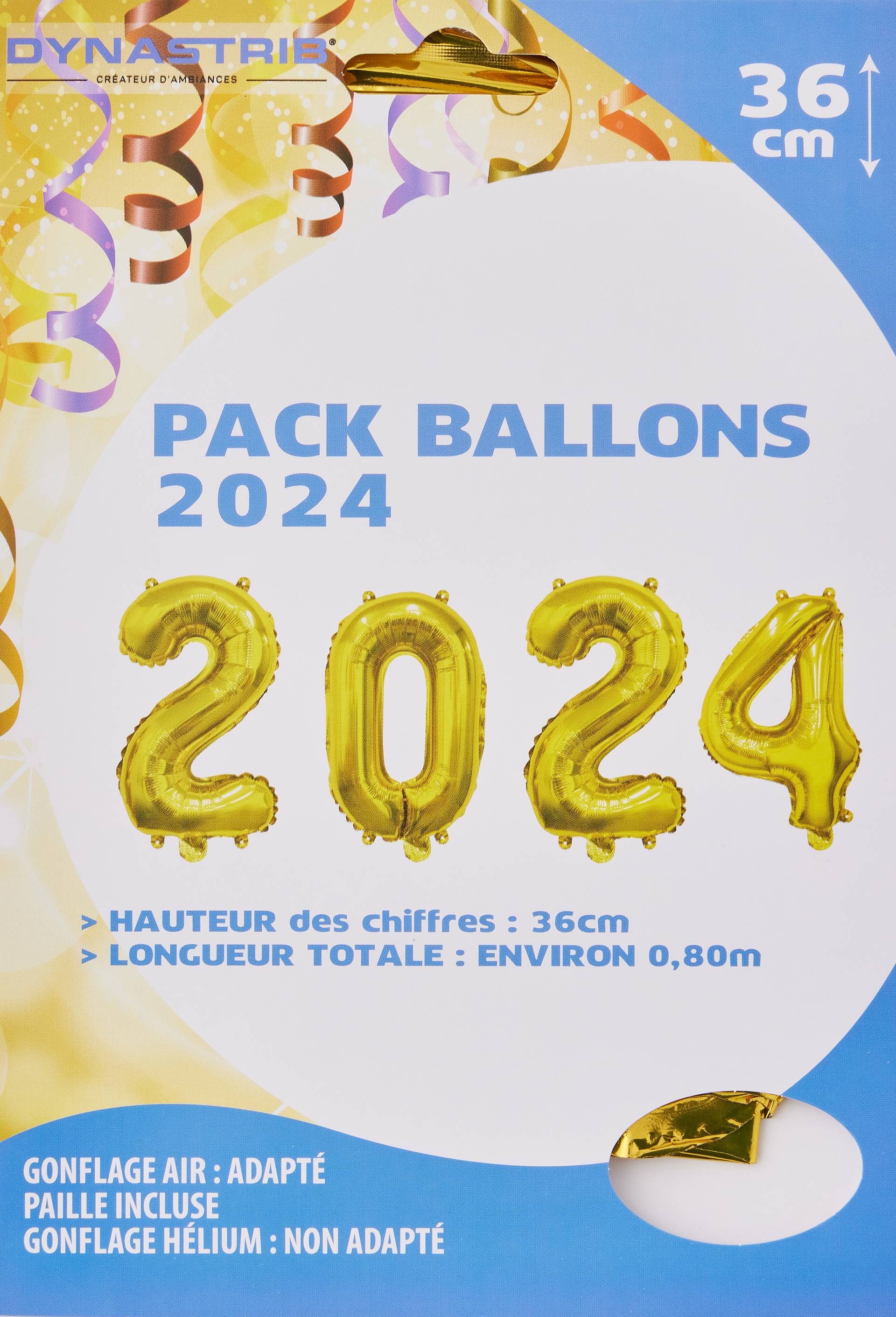 Pack ballons alu 2024, Multicolore, large image number 1