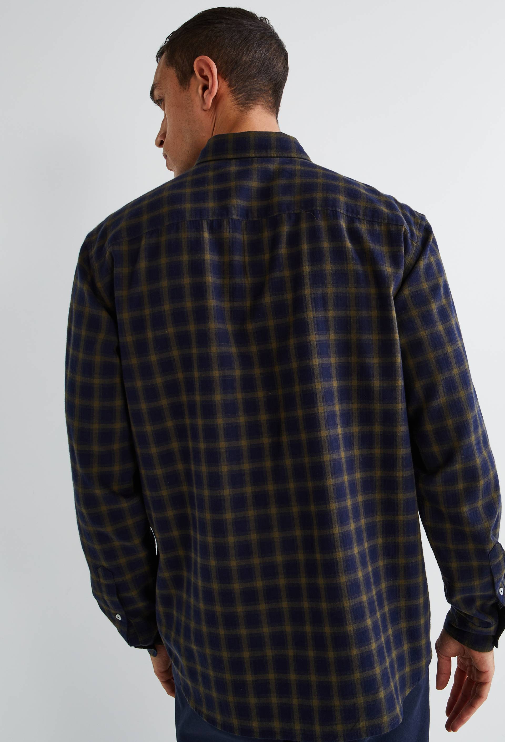 Chemise &agrave; carreaux en flanelle de coton BIO GOTS, Bleu fonc&eacute;, large image number 2