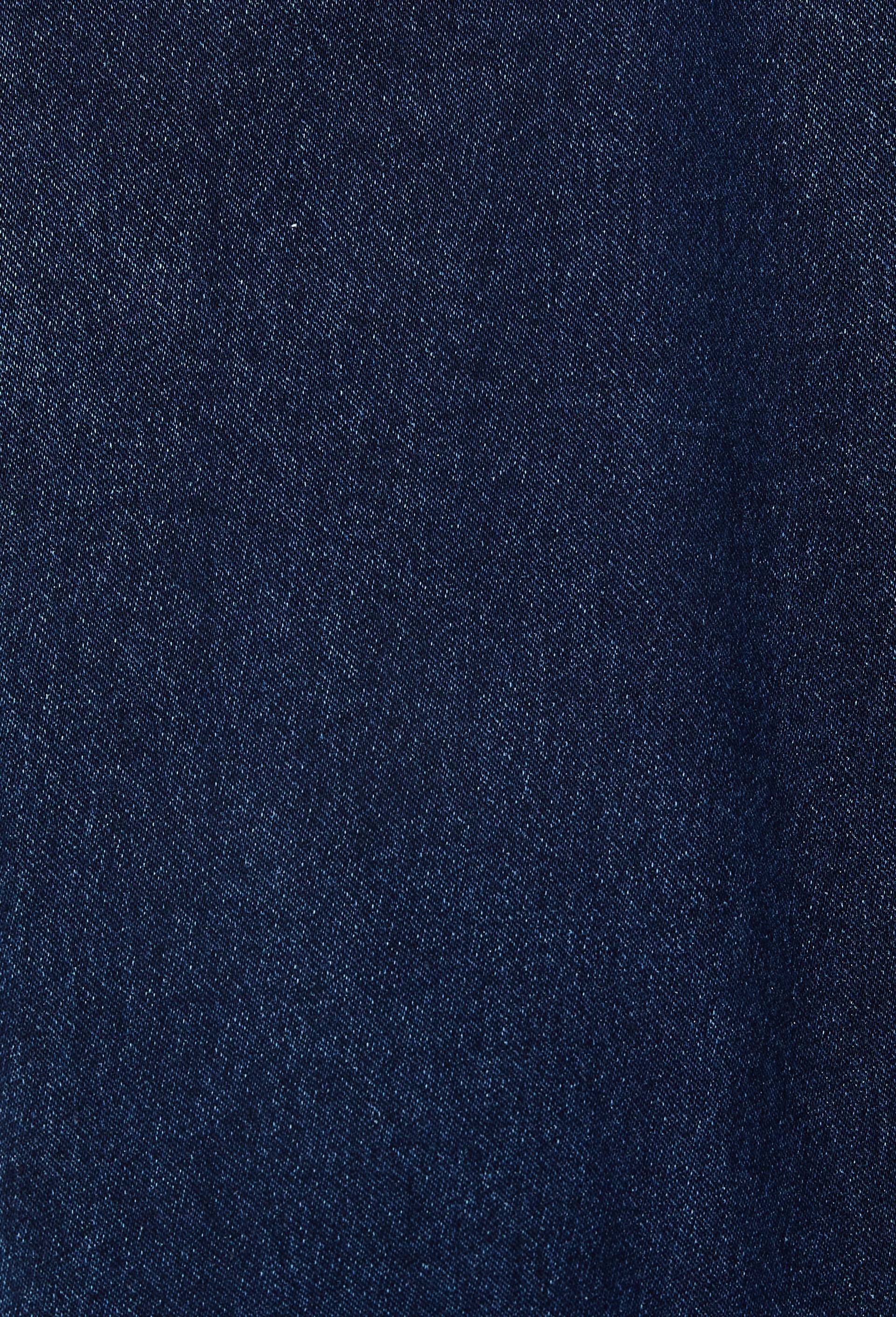 Jean droit taille &eacute;lastiqu&eacute;e contenant du coton, Bleu, large image number 4