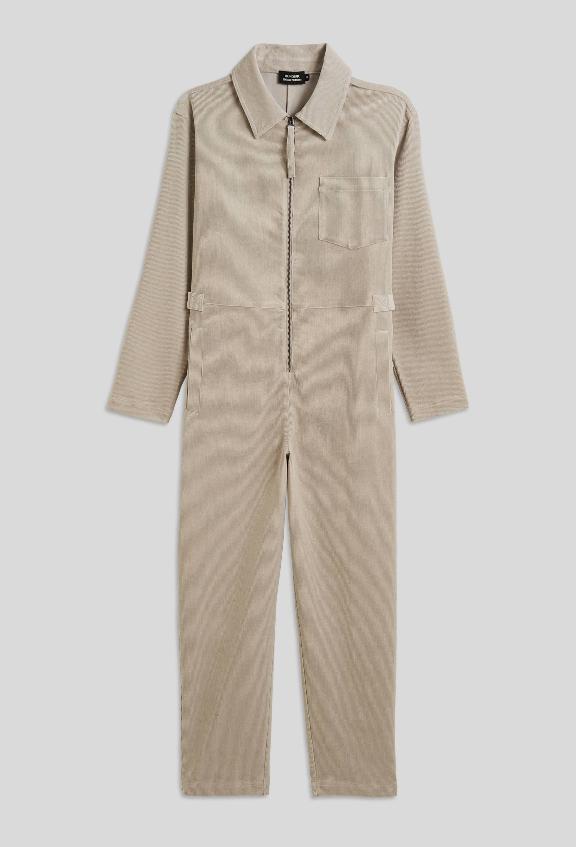 Combinaison pantalon en velours c&ocirc;tel&eacute;, Beige, large image number 2
