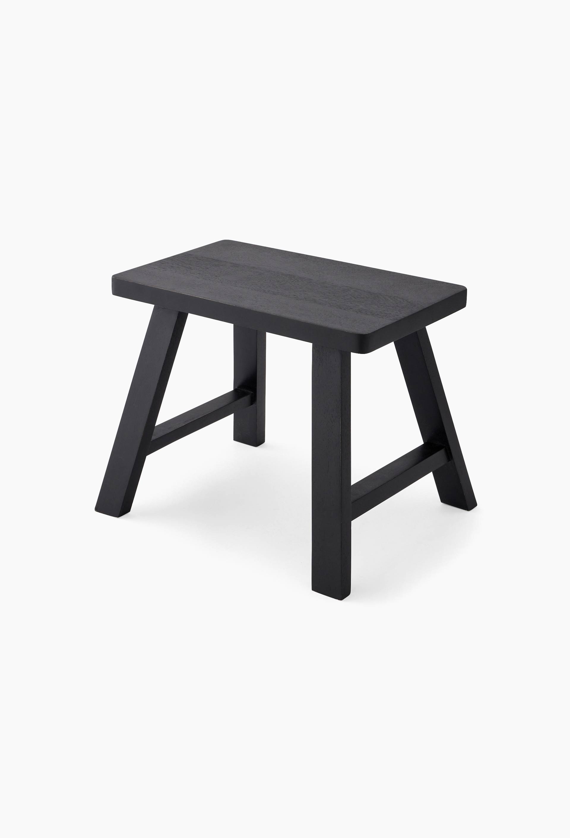 Tabouret en bois de manguier, Noir, large image number 1