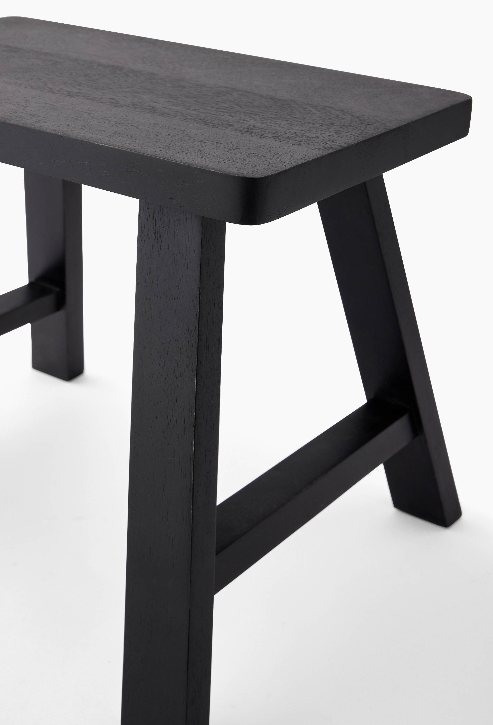 Tabouret en bois de manguier, Noir, large image number 2
