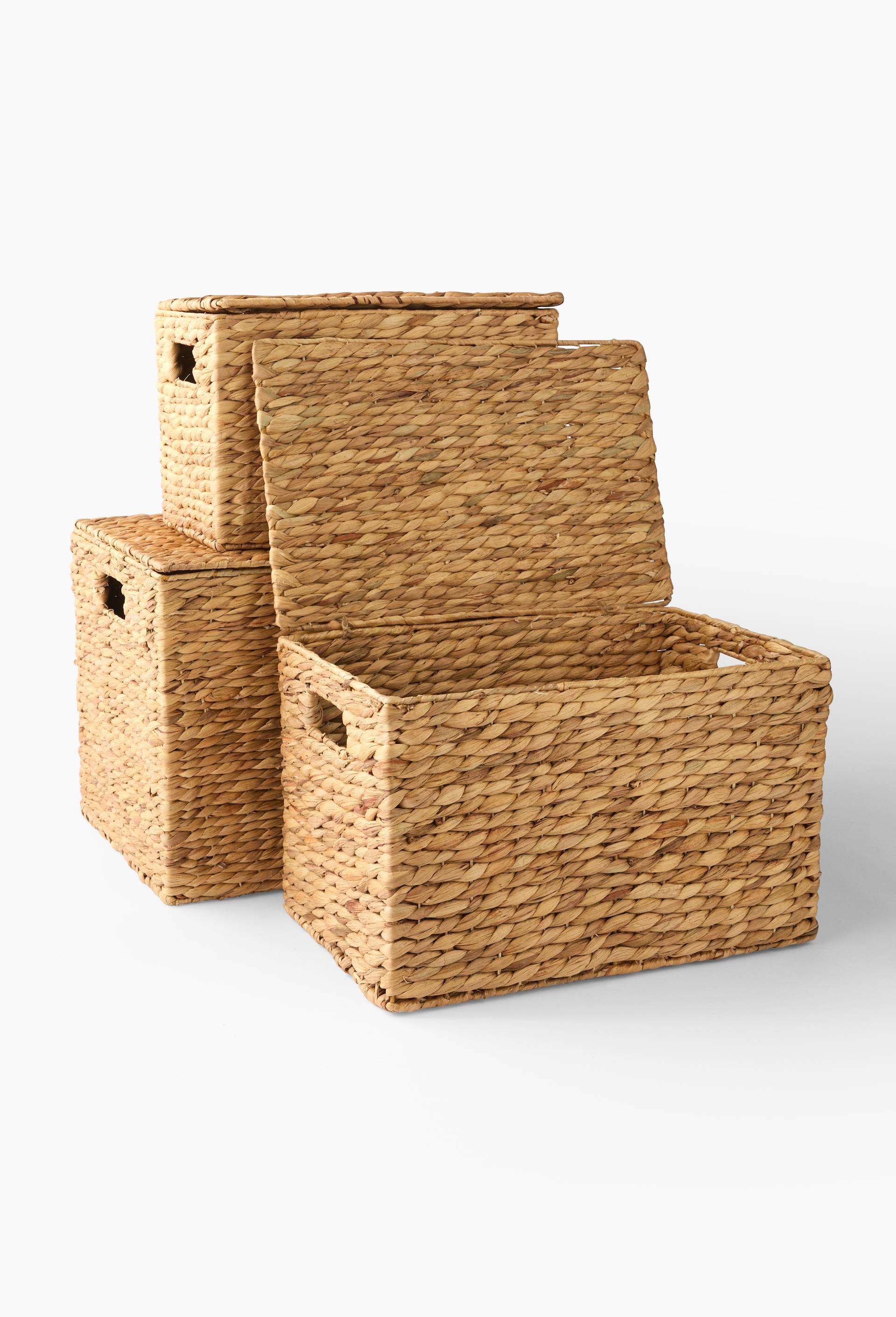 Coffre rectangulaire, en jacinthe d'eau, Beige clair, large image number 2