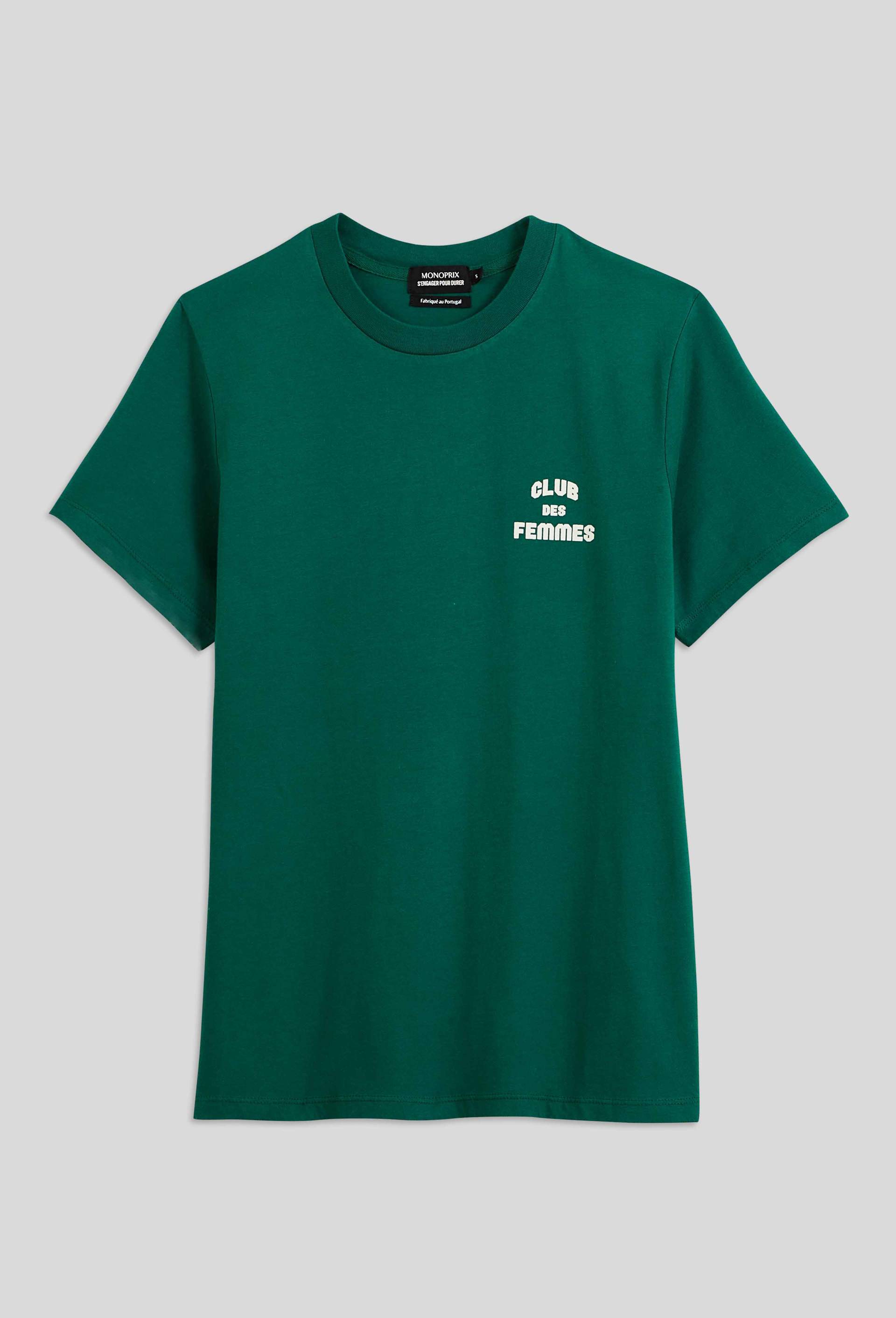 T-shirt avec texte imprimé en coton BIO, certifié OEKO-TEX, Vert, large image number 2