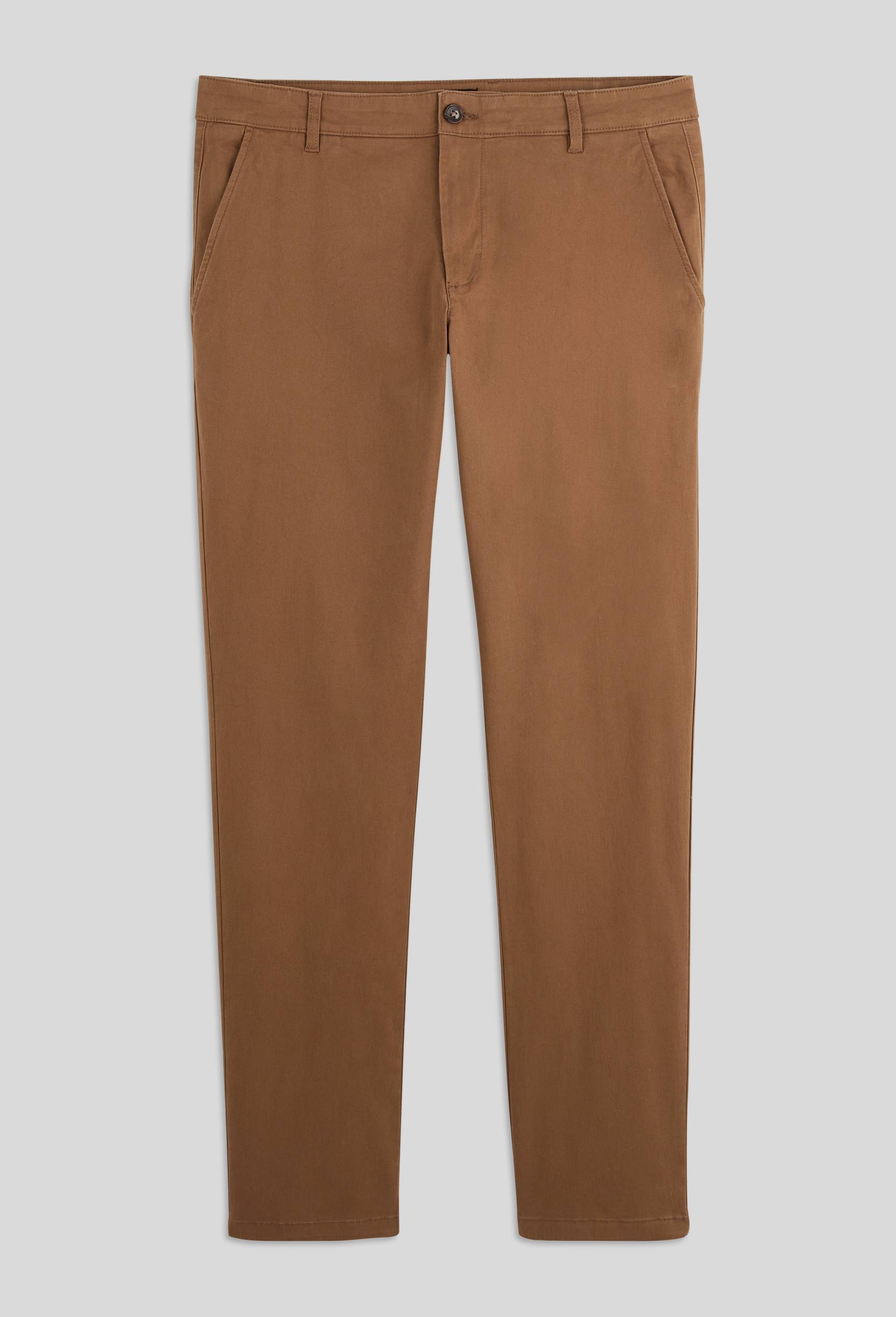 Pantalon chino straight en coton BIO GOTS, Brun, large image number 1