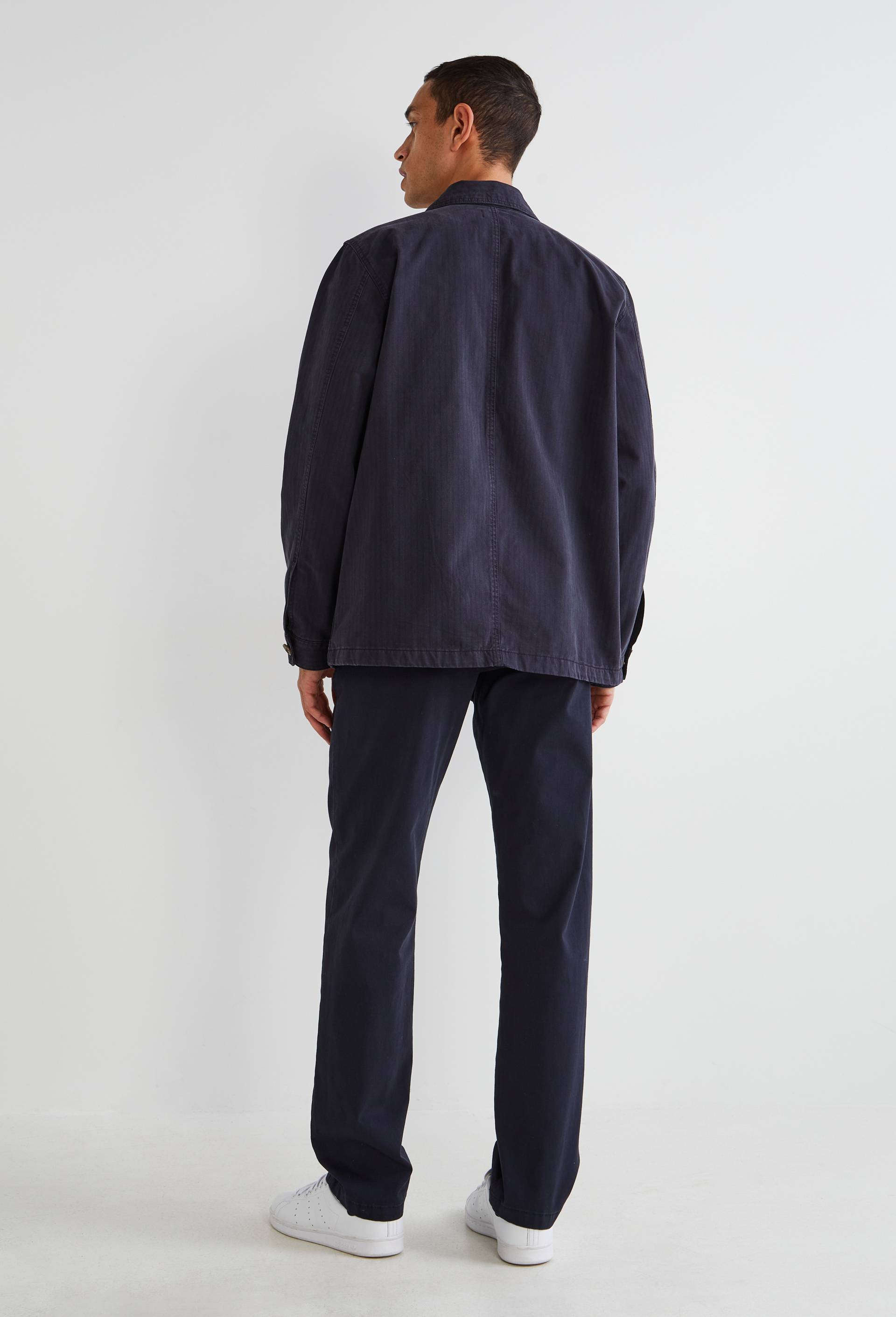 Pantalon chino straight en coton BIO GOTS, Bleu fonc&eacute;, large image number 1