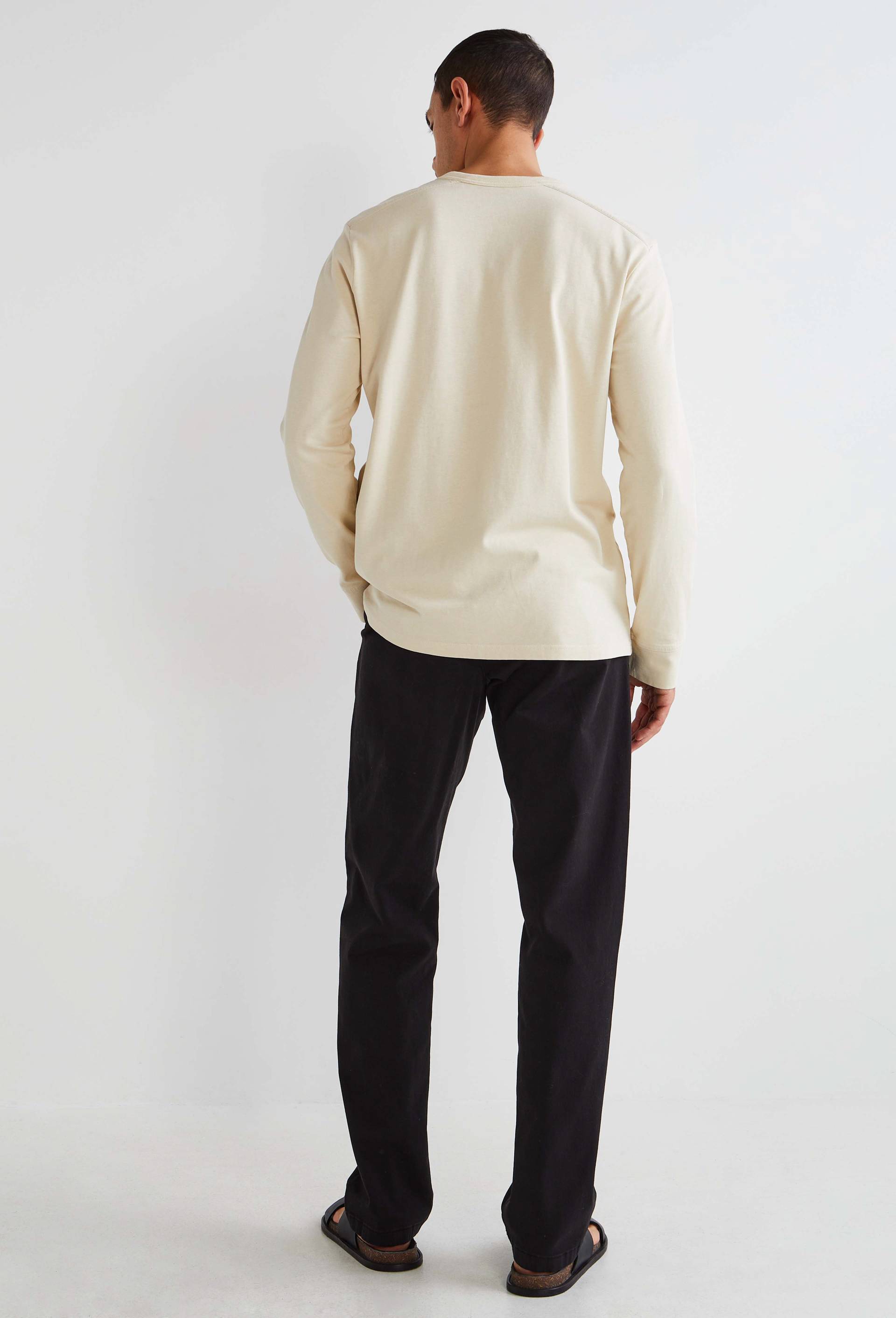 Pantalon chino straight en coton BIO GOTS, Noir, large image number 1