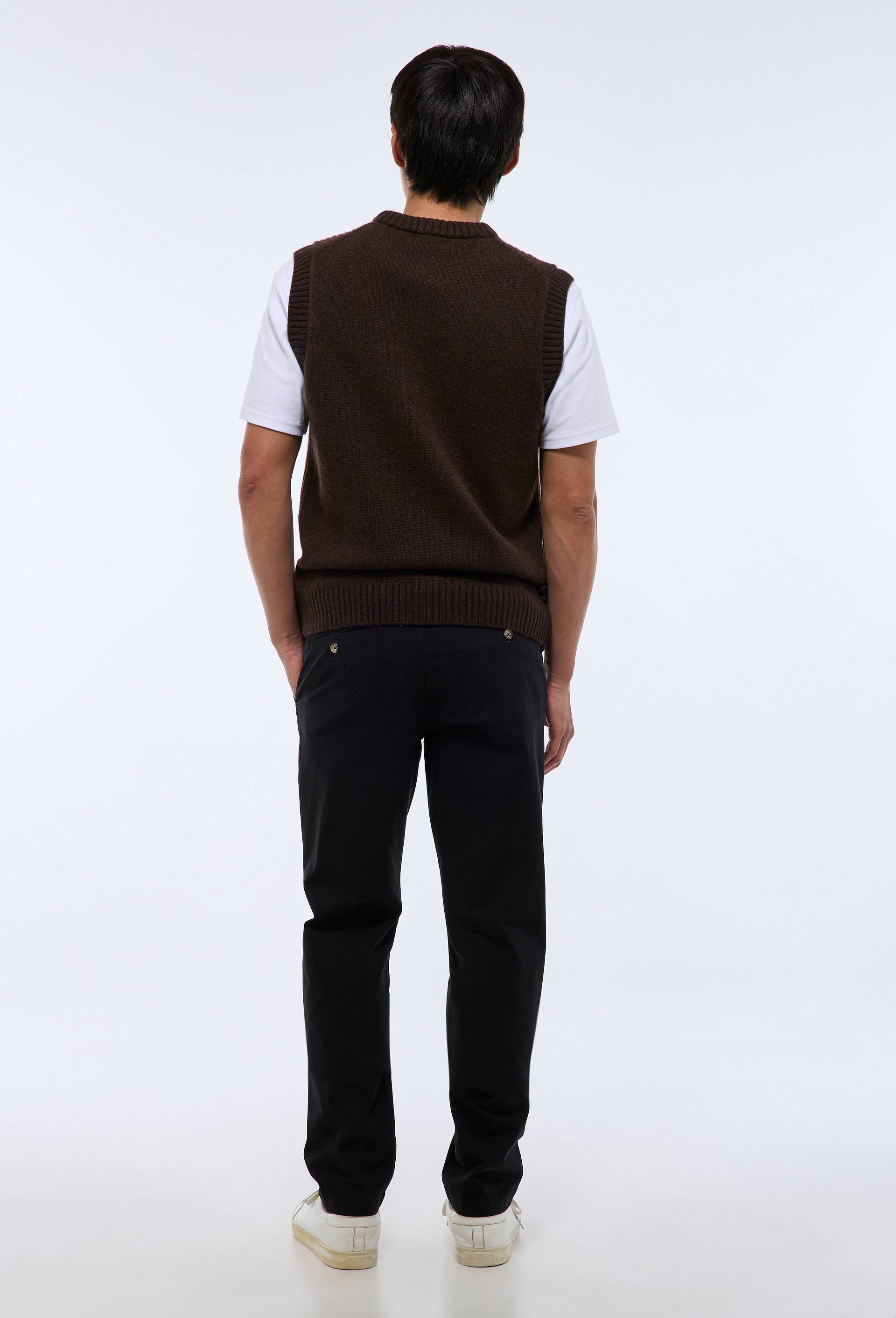Pantalon chino straight en coton BIO GOTS, Noir, large image number 2
