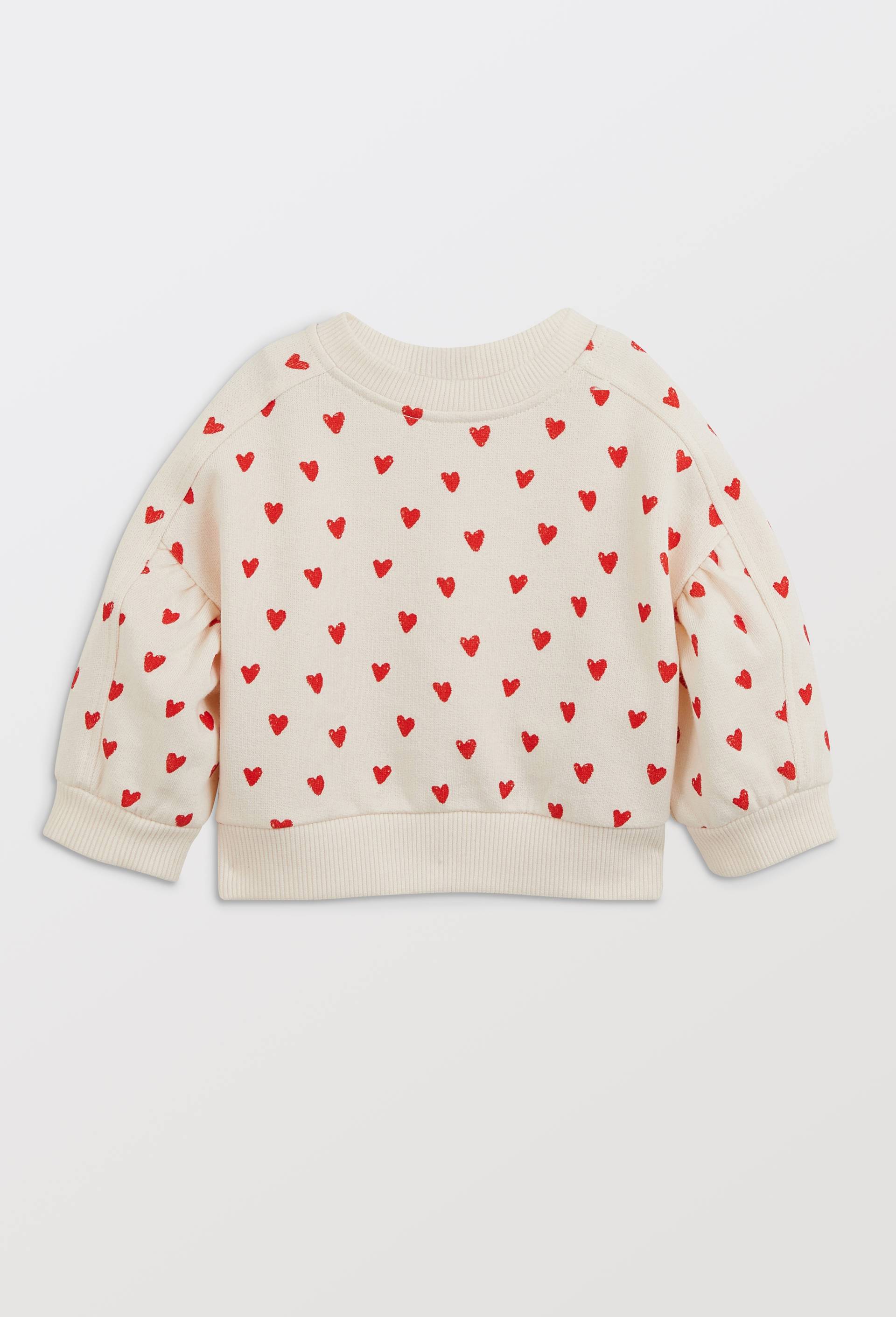 Sweat imprim&eacute; en coton BIO GOTS, Beige clair, large image number 0