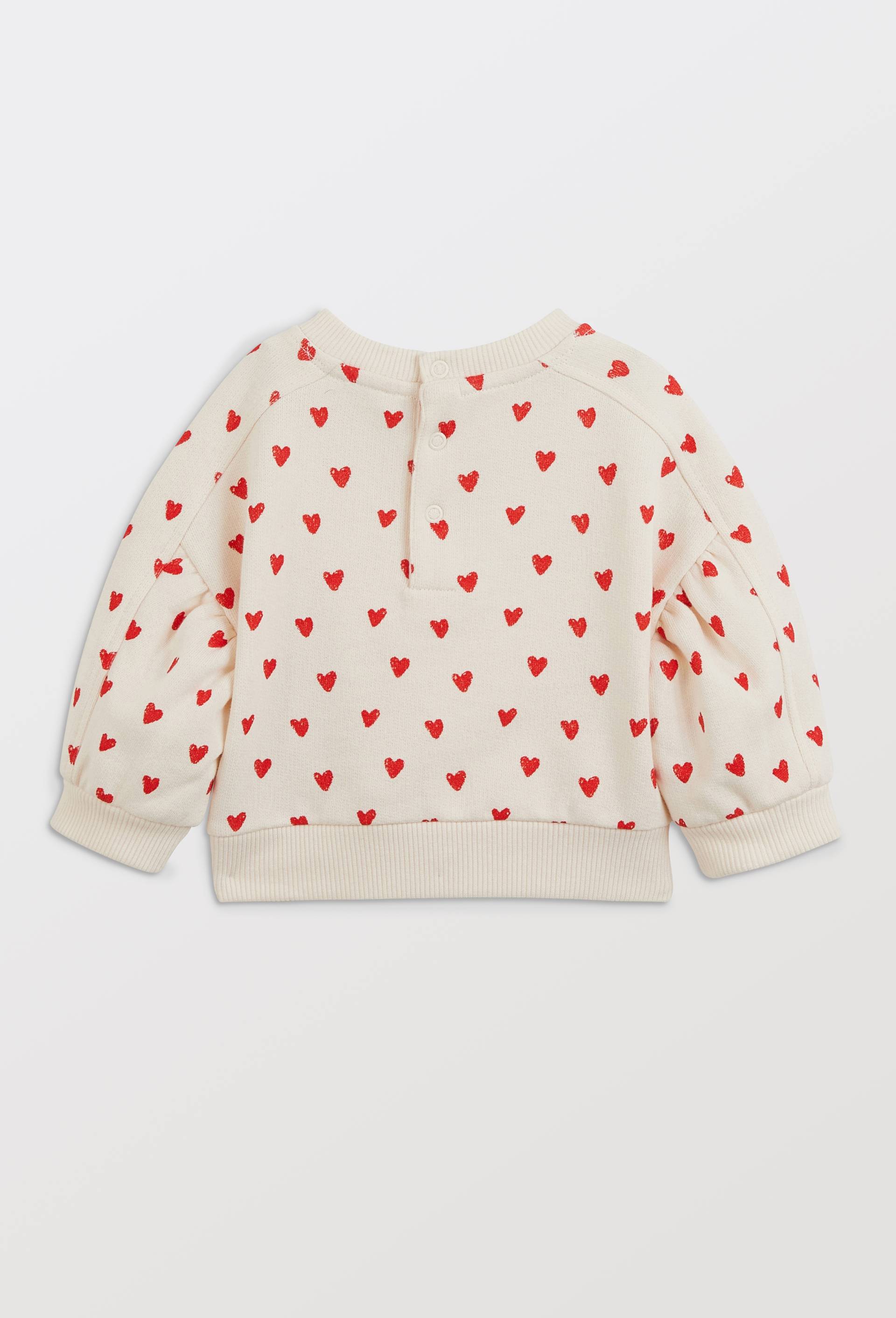 Sweat imprim&eacute; en coton BIO GOTS, Beige clair, large image number 1.0