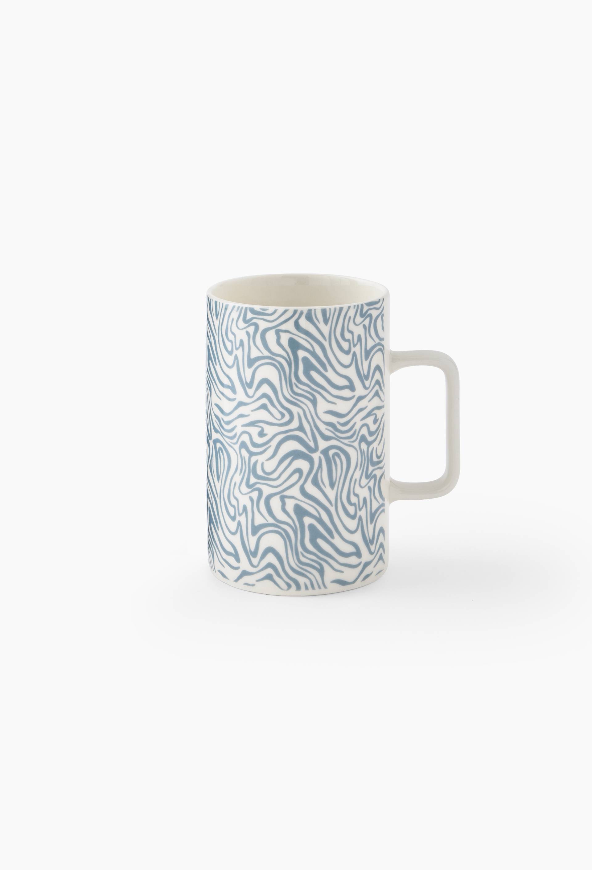 Lot de 4 - Mug finition imprim&eacute;e, 50cl, Bleu clair, large image number 0
