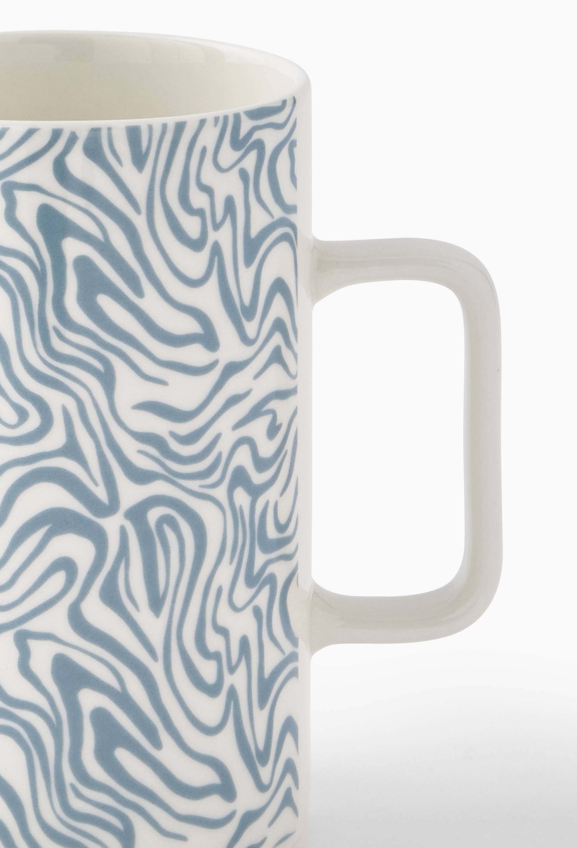 Lot de 4 - Mug finition imprim&eacute;e, 50cl, Bleu clair, large image number 1