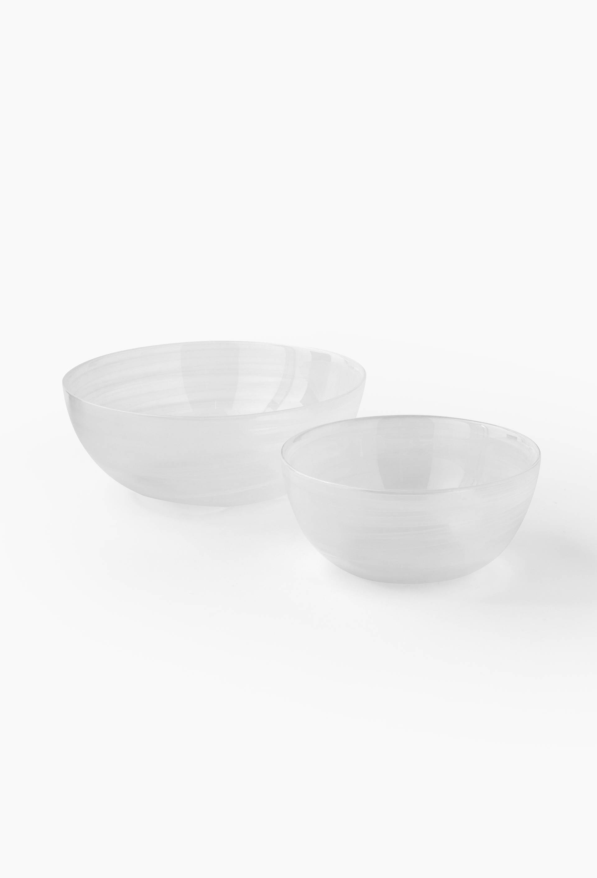 Lot de 4 - Bol finition twist&eacute;e, 15cm, Blanc, large image number 1