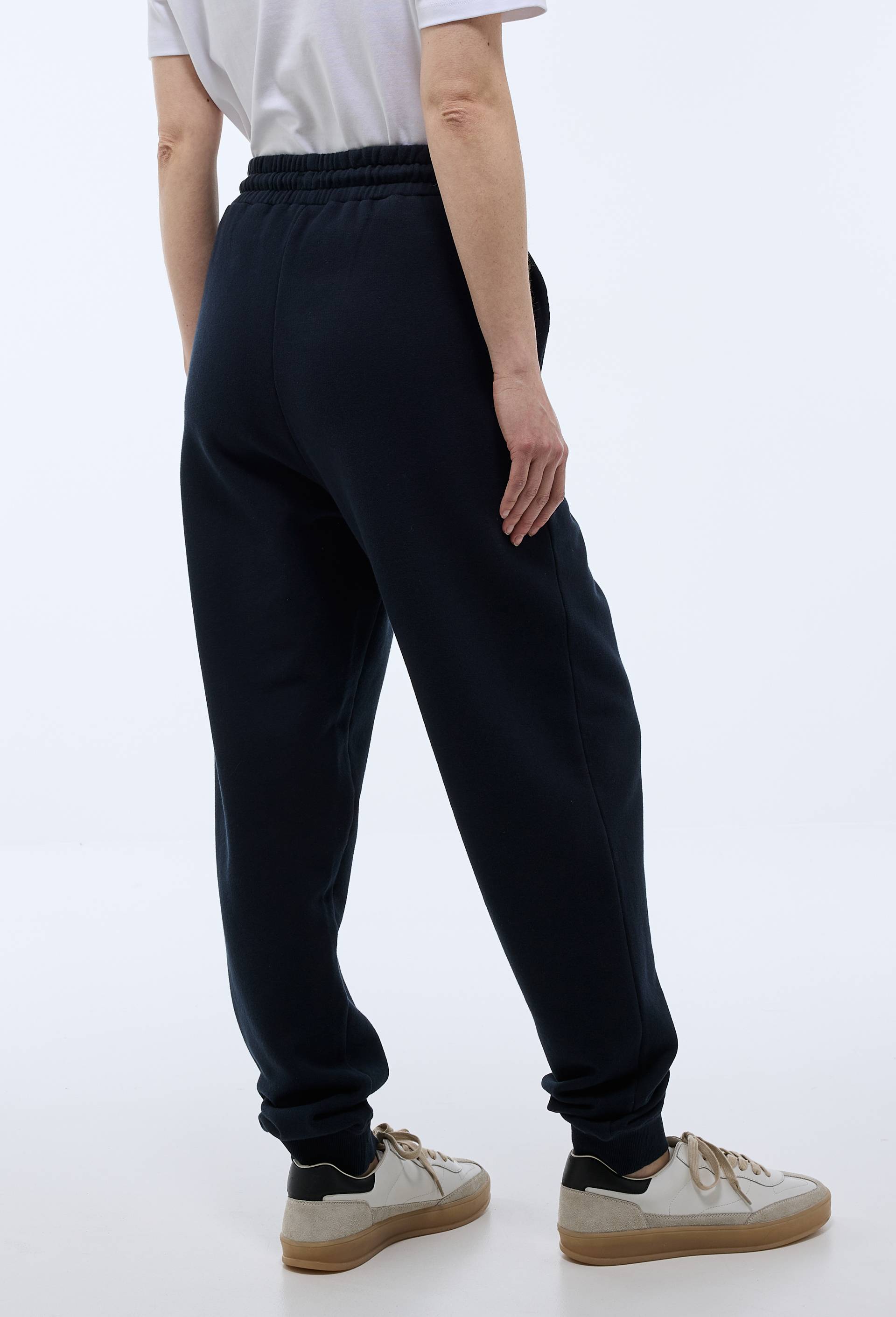 Pantalon de jogging en molleton de coton BIO GOTS, Bleu fonc&eacute;, large image number 1