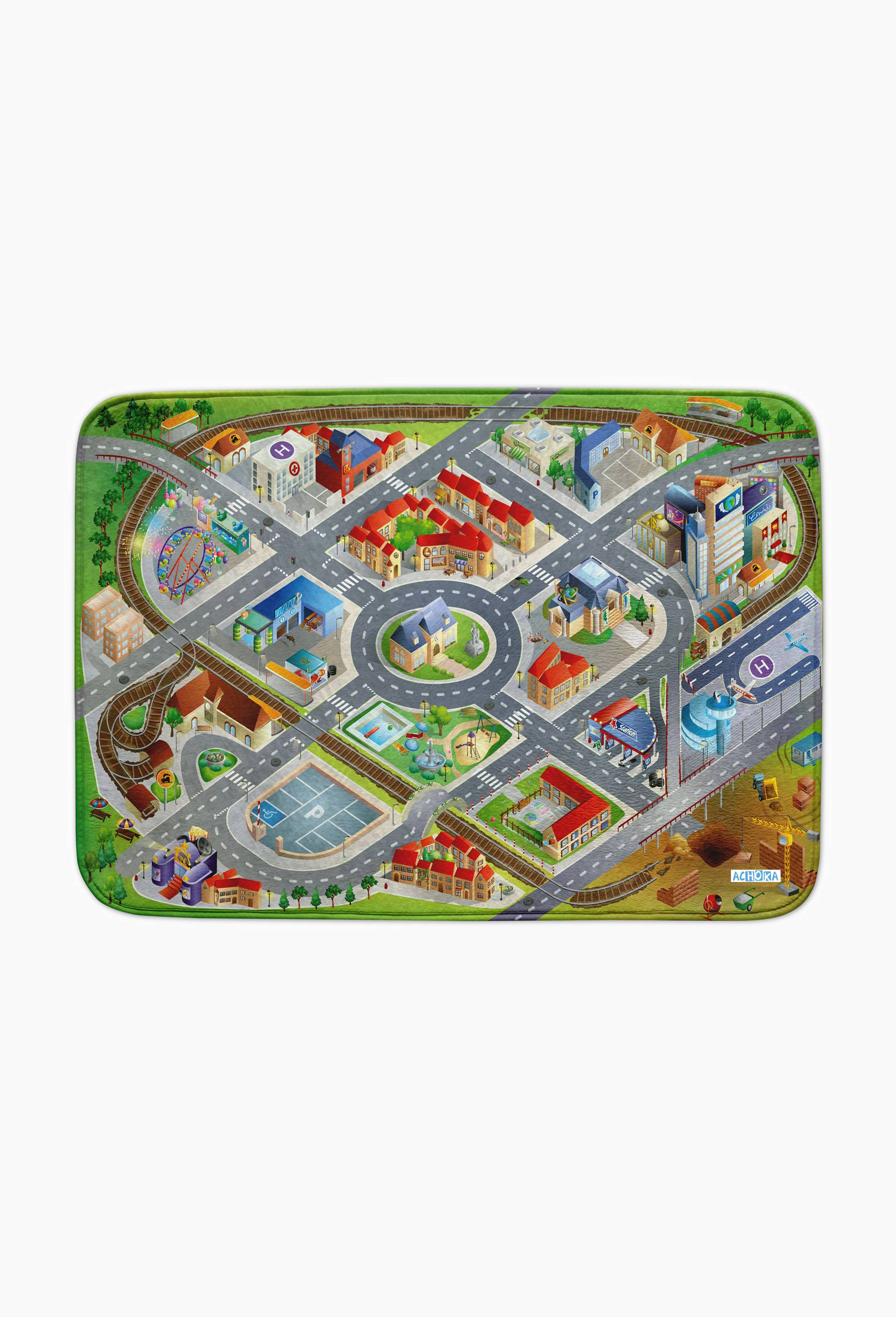 Tapis de jeu ultra doux ville voiture, Multicolore, large image number 0