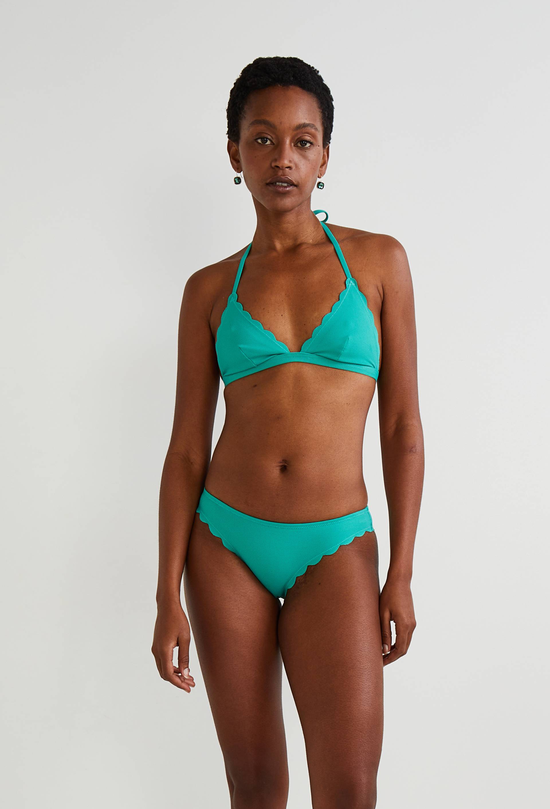 Bas de maillot de bain ZOE, mati&egrave;re recycl&eacute;e, Vert, large image number 0