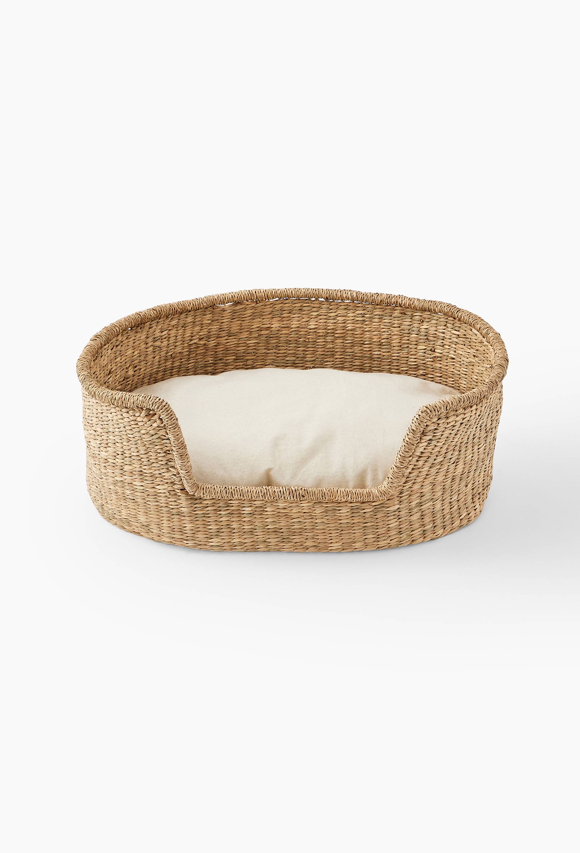 Panier pour chien, 50x40x20cm, en jonc de mer, Beige, large image number 1