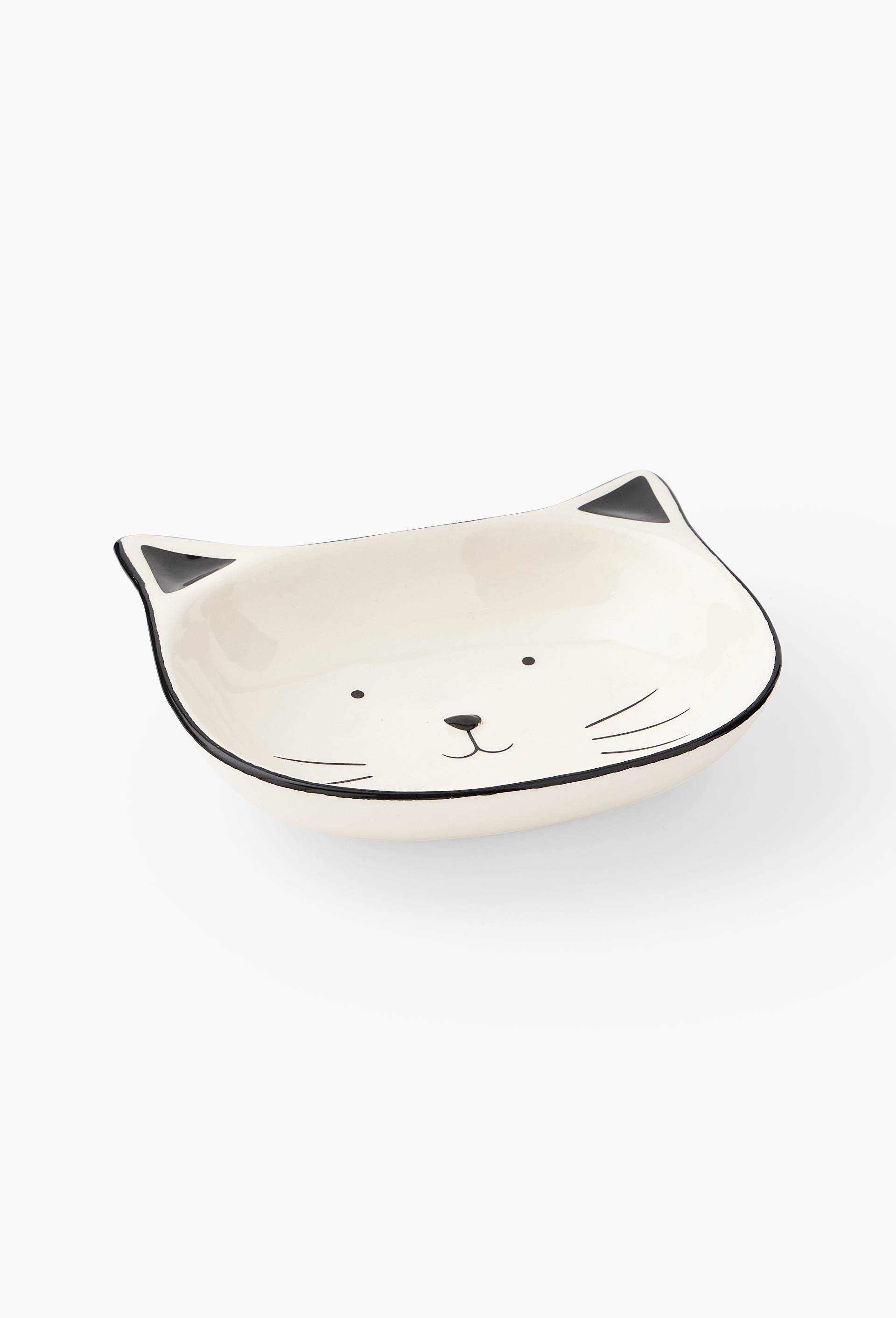 Gamelle pour chat, 13.5x12x12.6cm, en c&eacute;ramique, Blanc, large image number 1