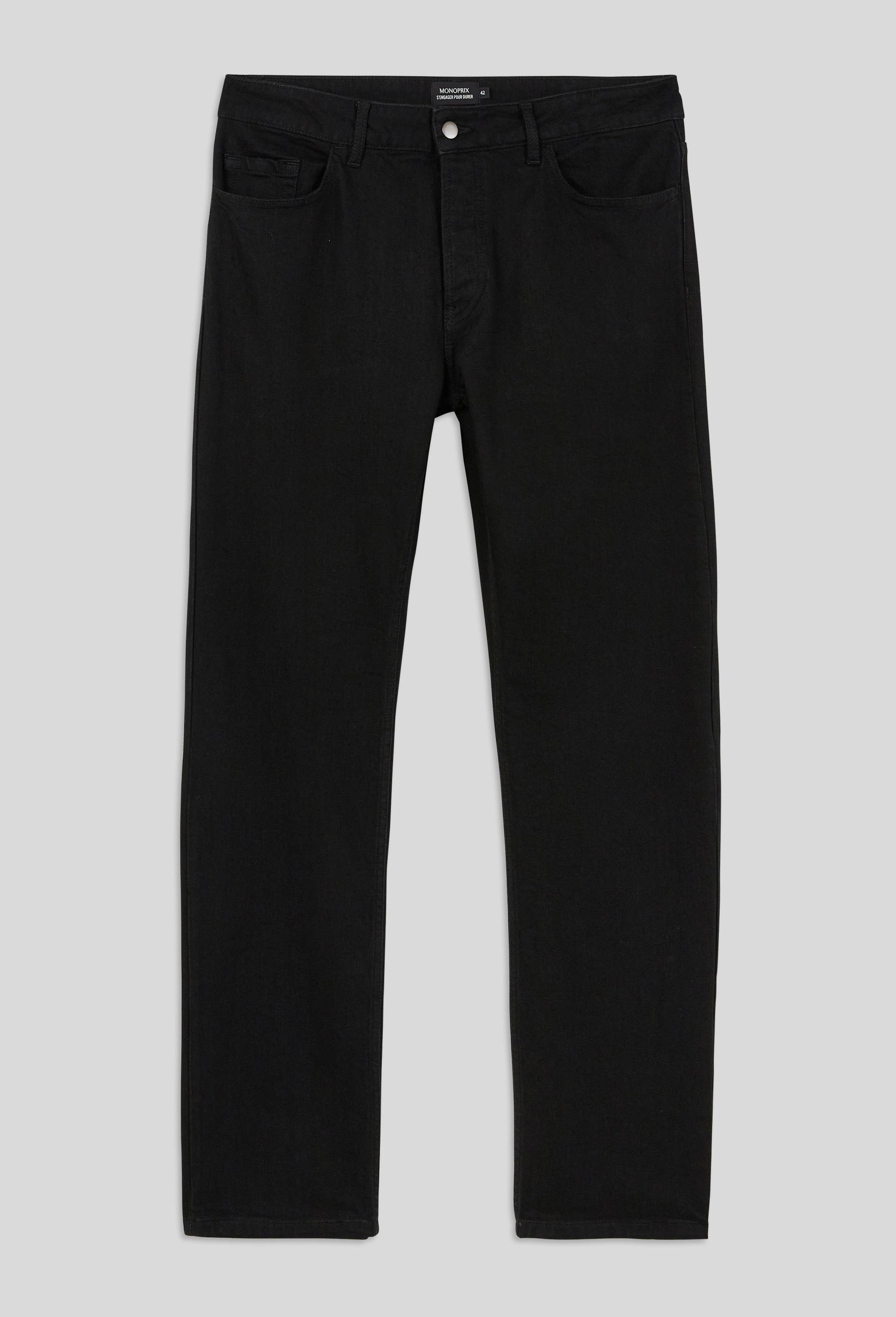 Jean straight en coton, Noir, large image number 1