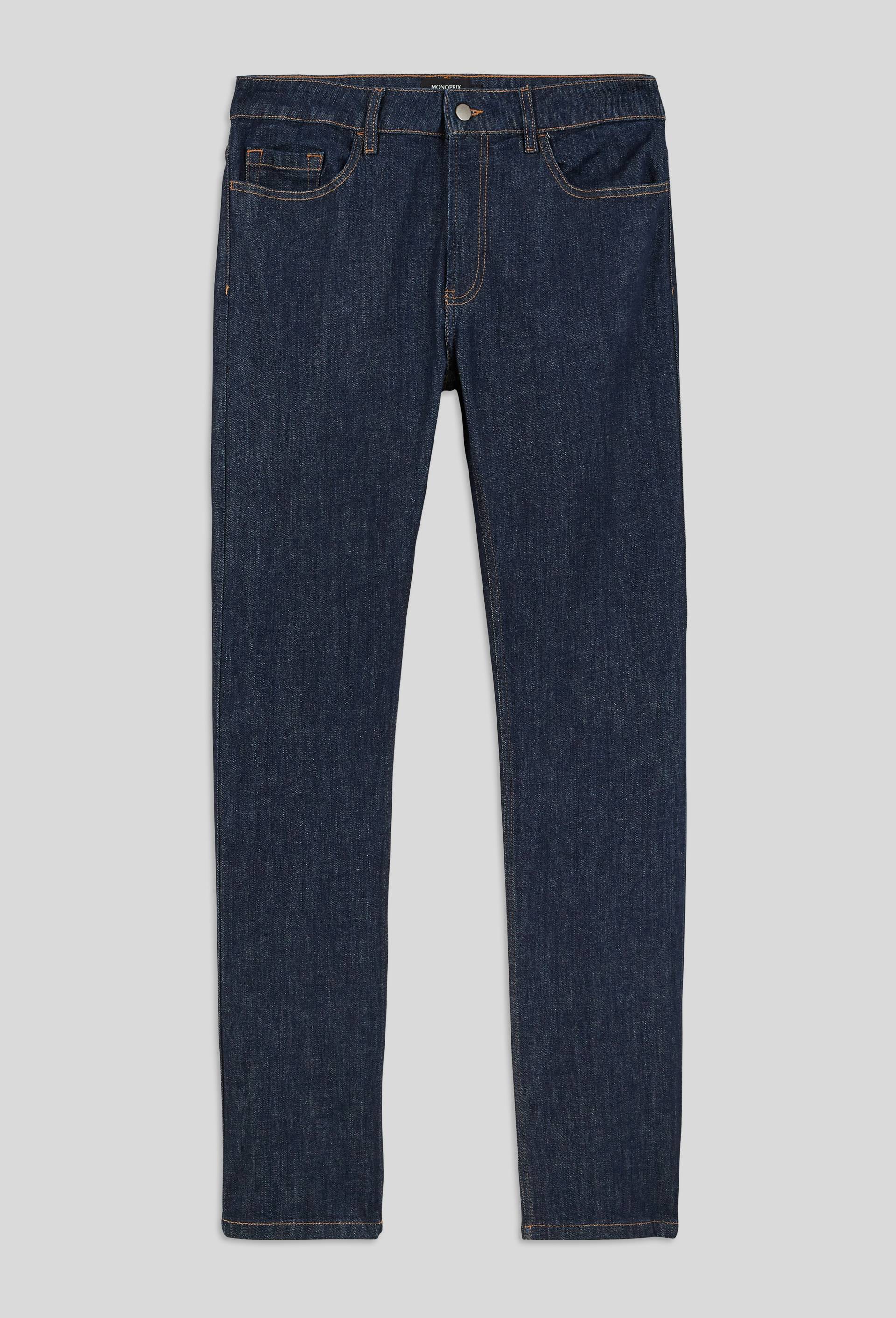 Jean slim contenant du coton, Bleu, large image number 2
