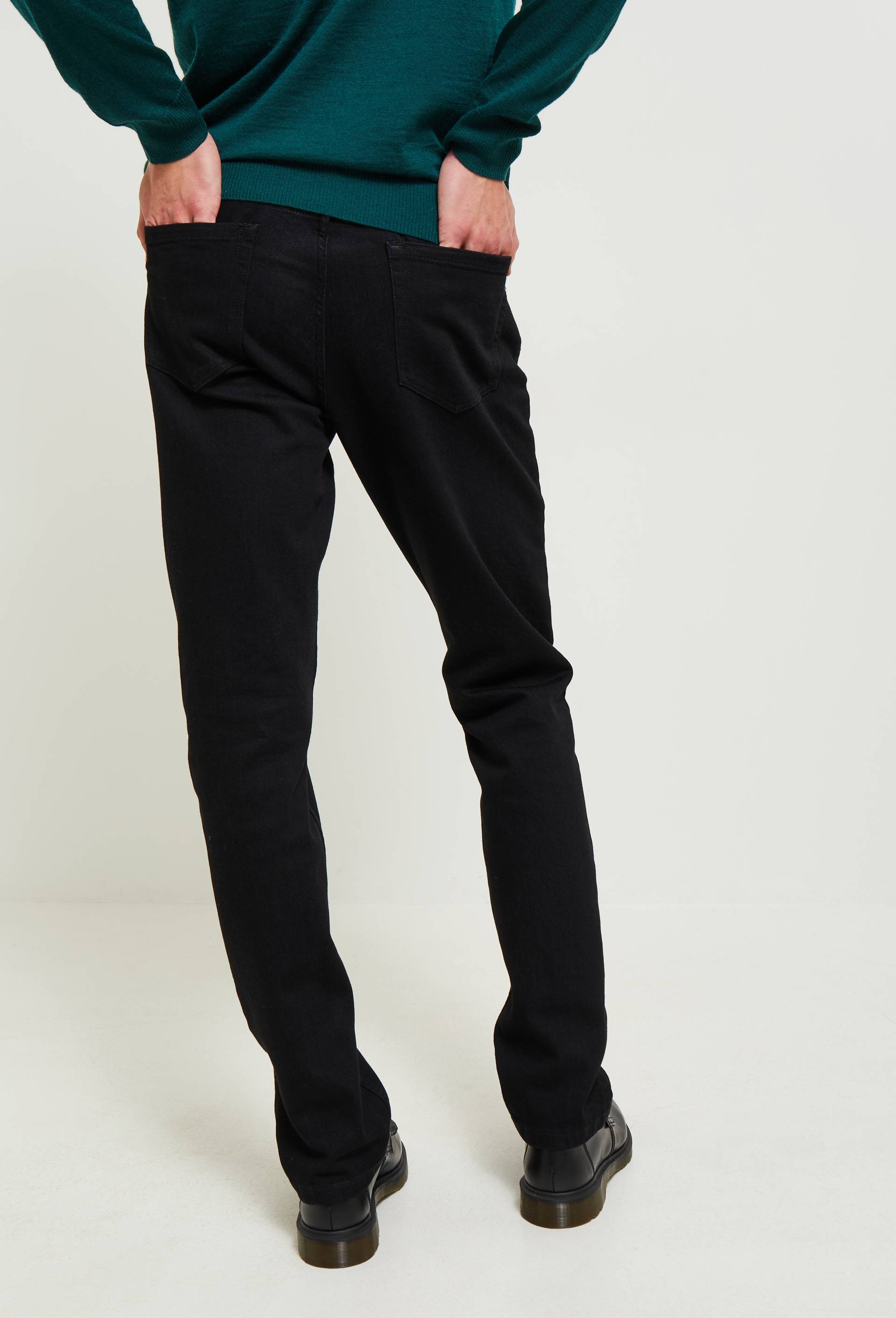 Jean slim contenant du coton, Noir, large image number 1