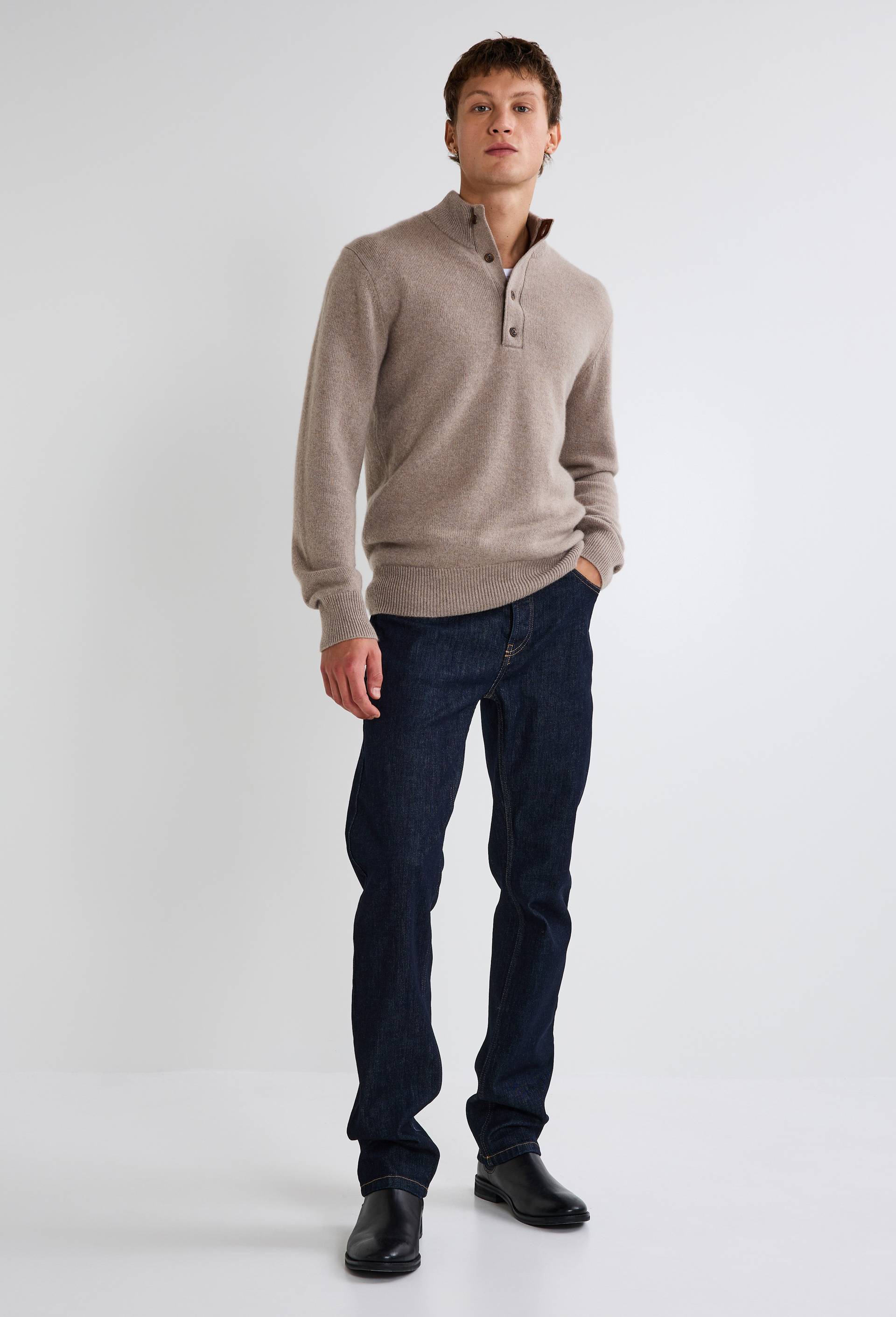 Jean straight en coton, Bleu fonc&eacute;, large image number 2.0