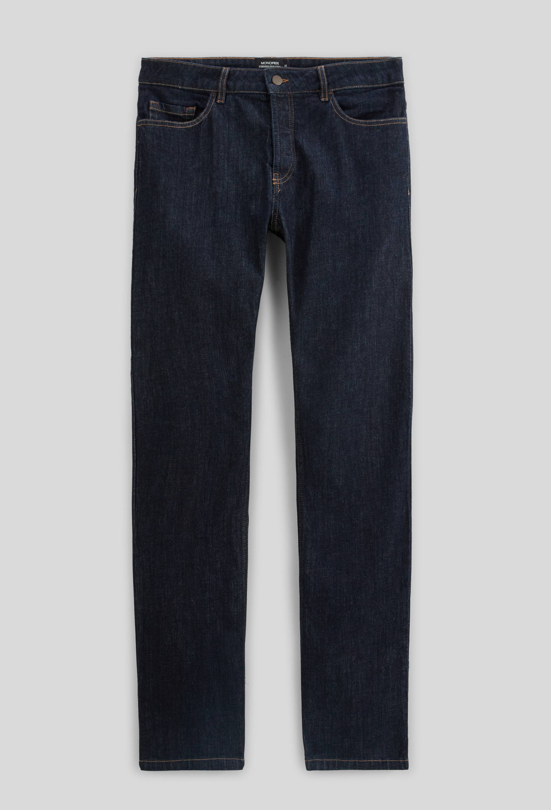 Jean straight en coton, Bleu fonc&eacute;, large image number 4