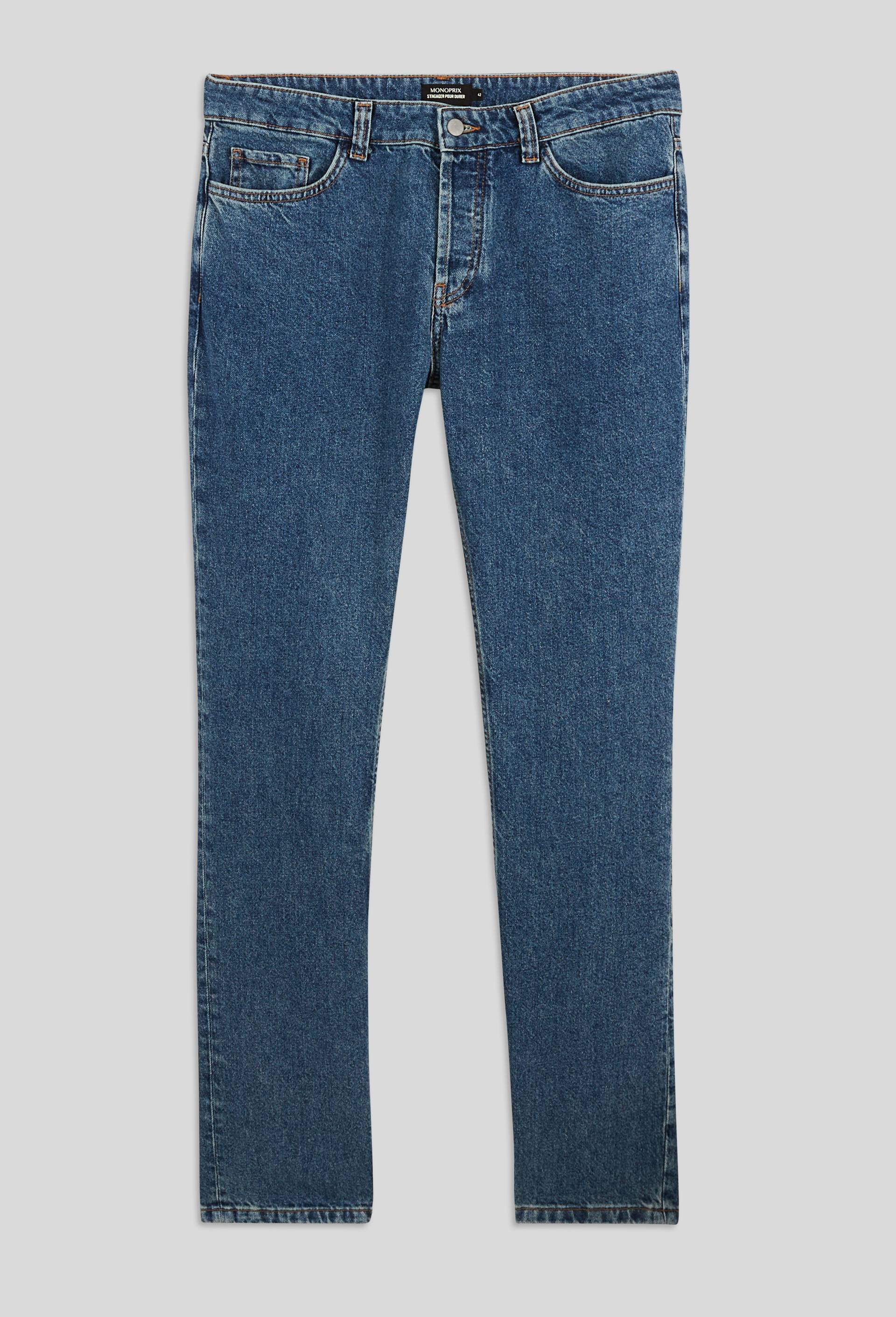Jean straight en coton, Bleu, large image number 4