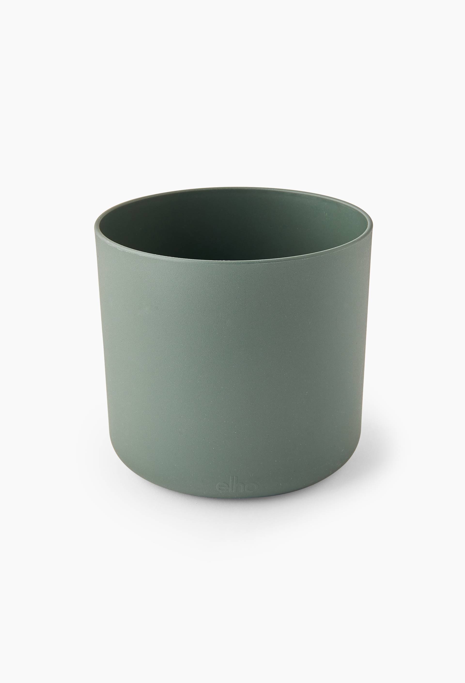 Pot rond, D16x15cm, en plastique recycl&eacute;, Vert fonc&eacute;, large image number 0