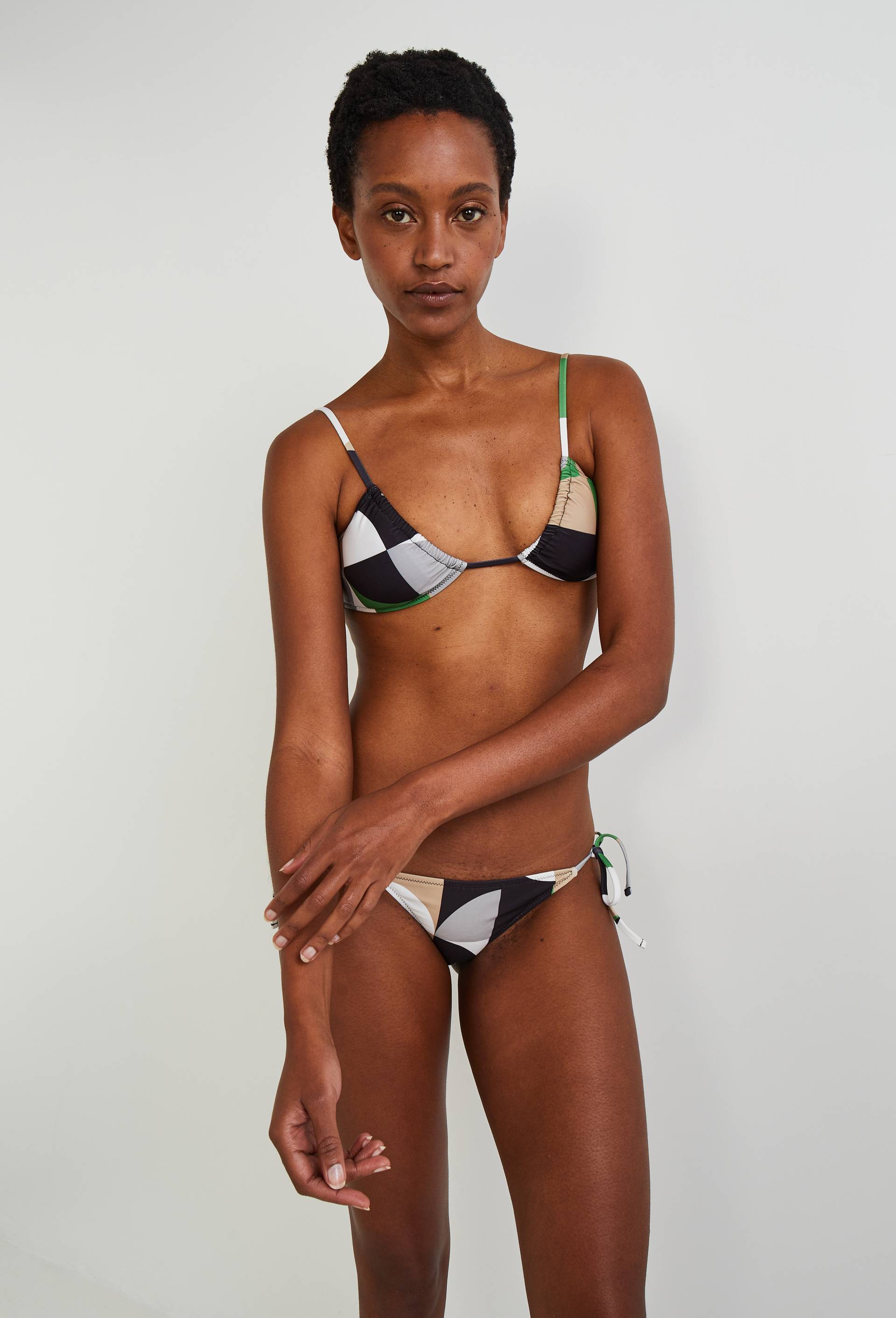 Haut de maillot de bain SIRENE, mati&egrave;re recycl&eacute;e, Vert, large image number 0