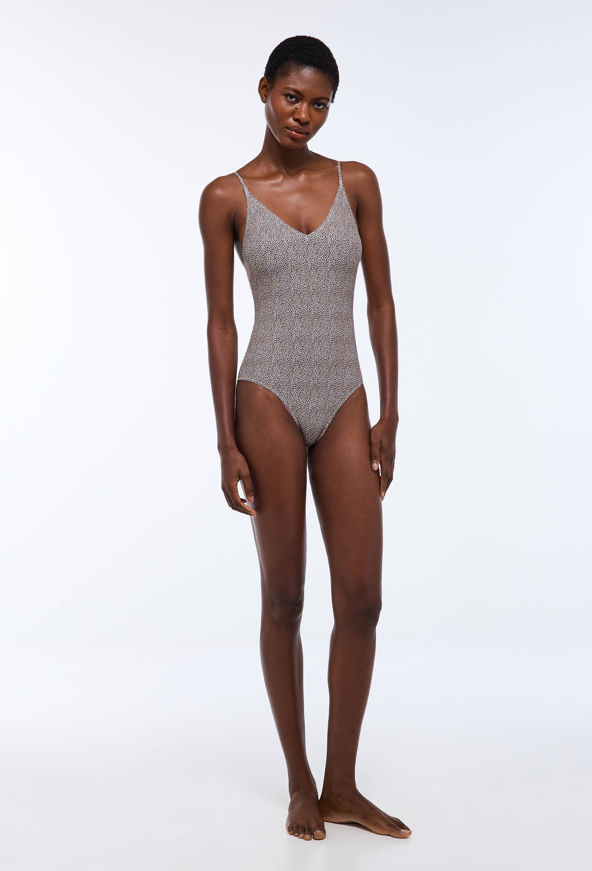 Maillot de bain 1 pi&egrave;ce INDIA, Beige, large image number 1