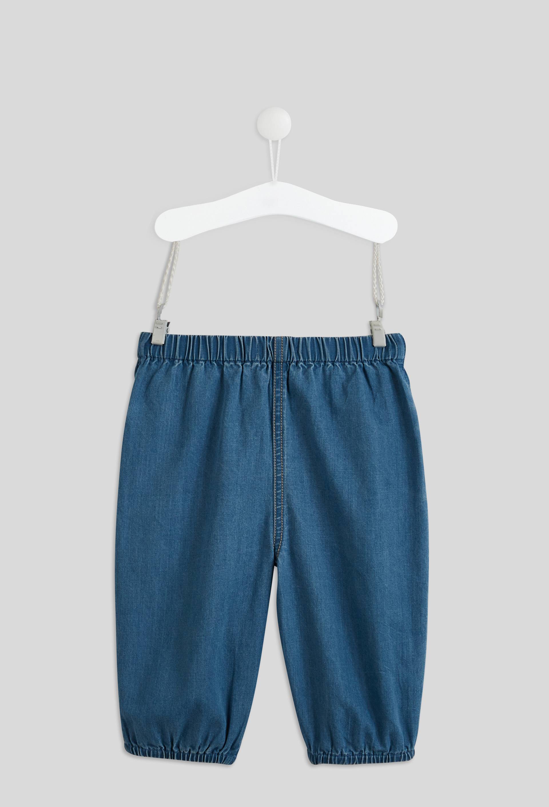 Sarouel en chambray en coton BIO GOTS, Bleu clair, large image number 1