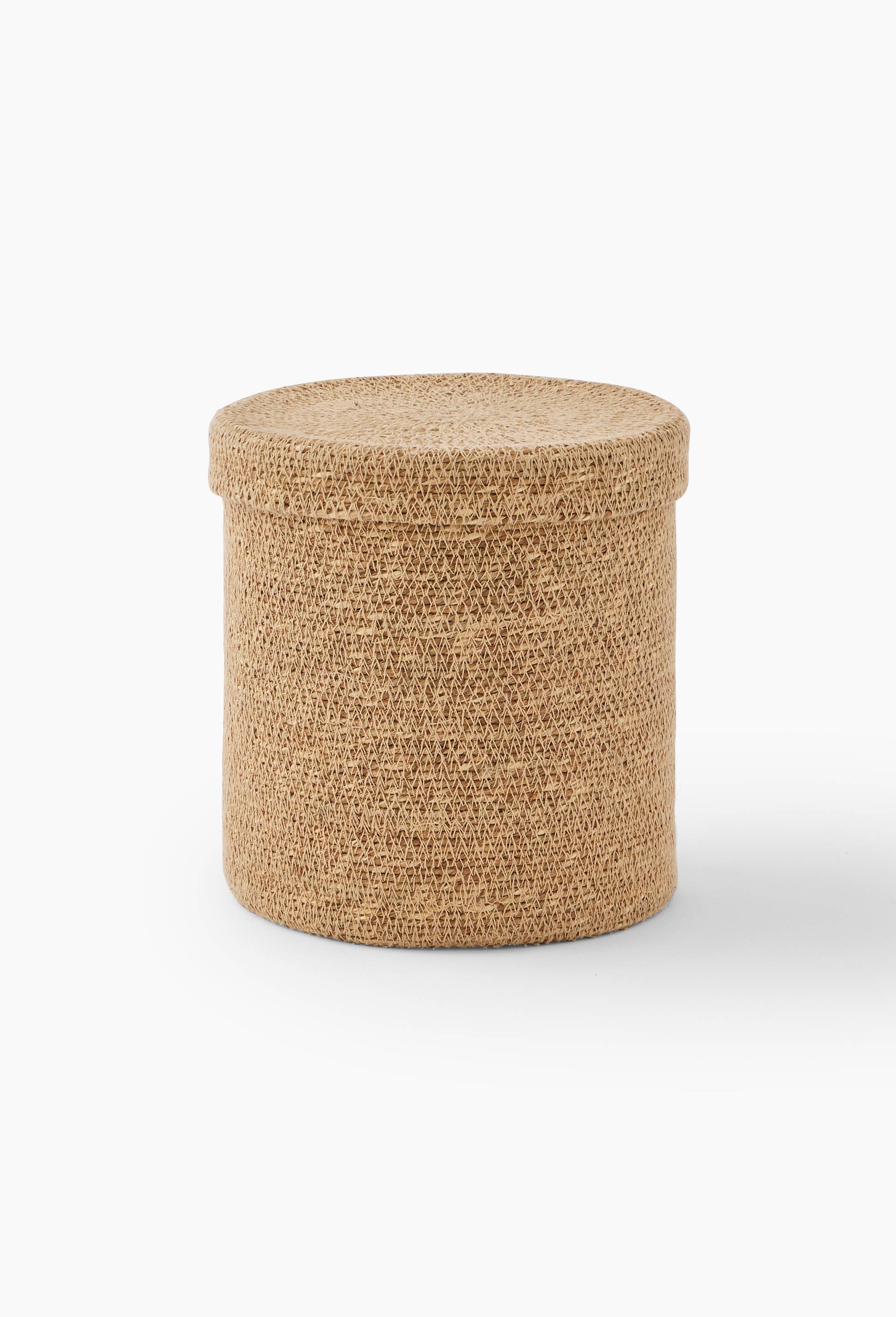 Boite de rangement, en jonc de mer, Beige clair, large image number 0.0