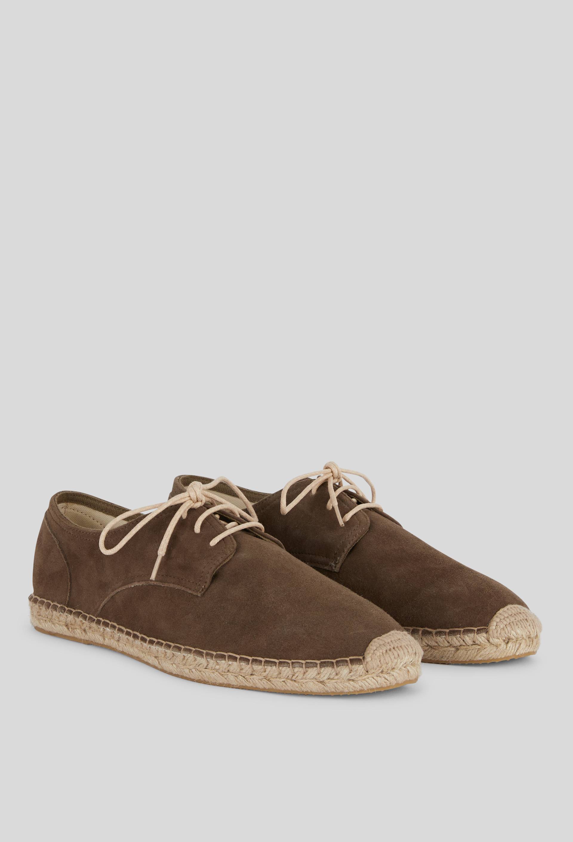 Espadrilles &agrave; lacets, Cuir Responsable, Vert fonc&eacute;, large image number 0