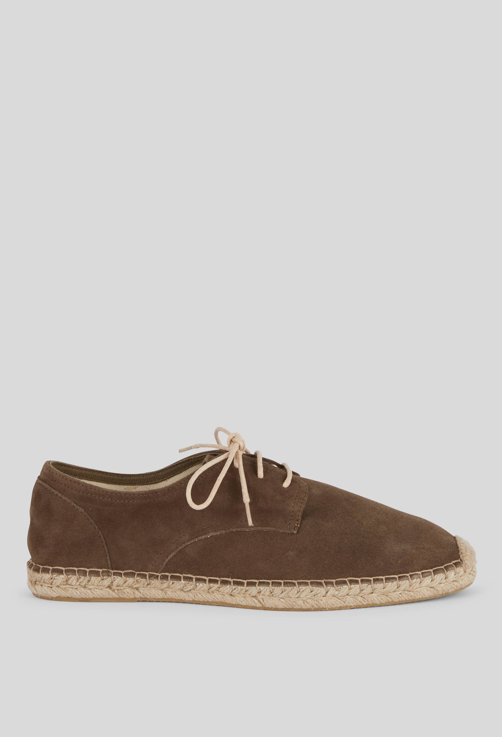 Espadrilles &agrave; lacets, Cuir Responsable, Vert fonc&eacute;, large image number 1