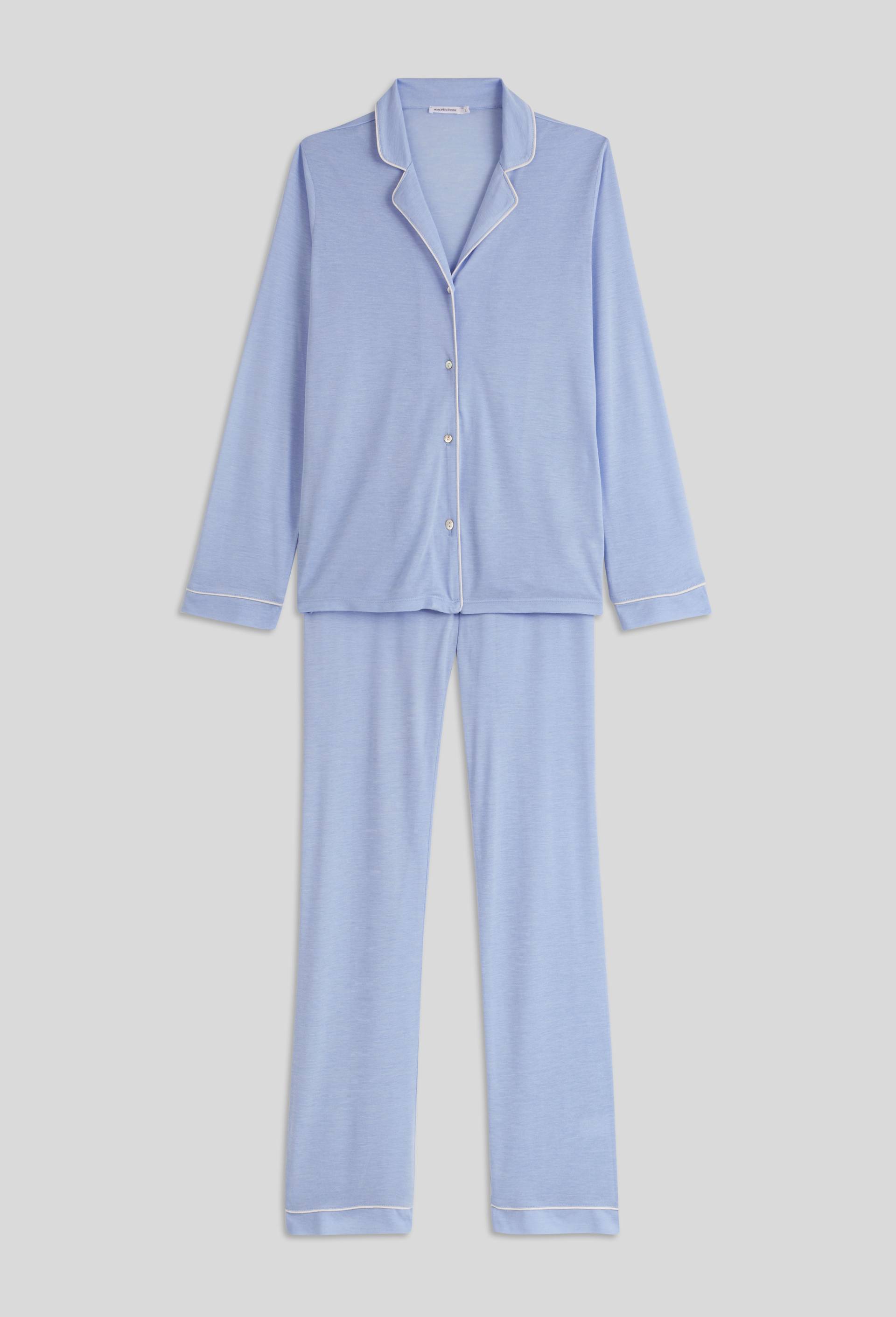 Pyjama fluide &agrave; fines rayures, Bleu clair, large image number 2