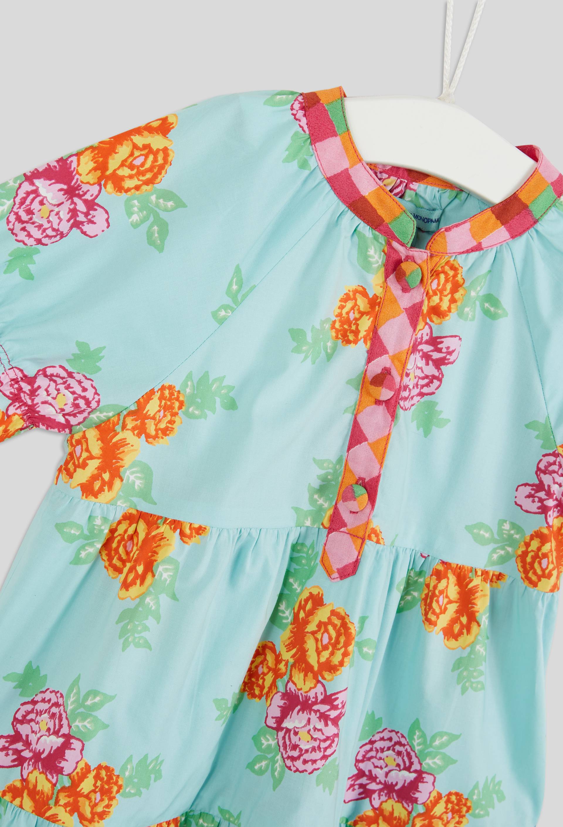 Robe manches courtes en coton et bloomer assorti - LISA CORTI X MONOPRIX, Bleu clair, large image number 2