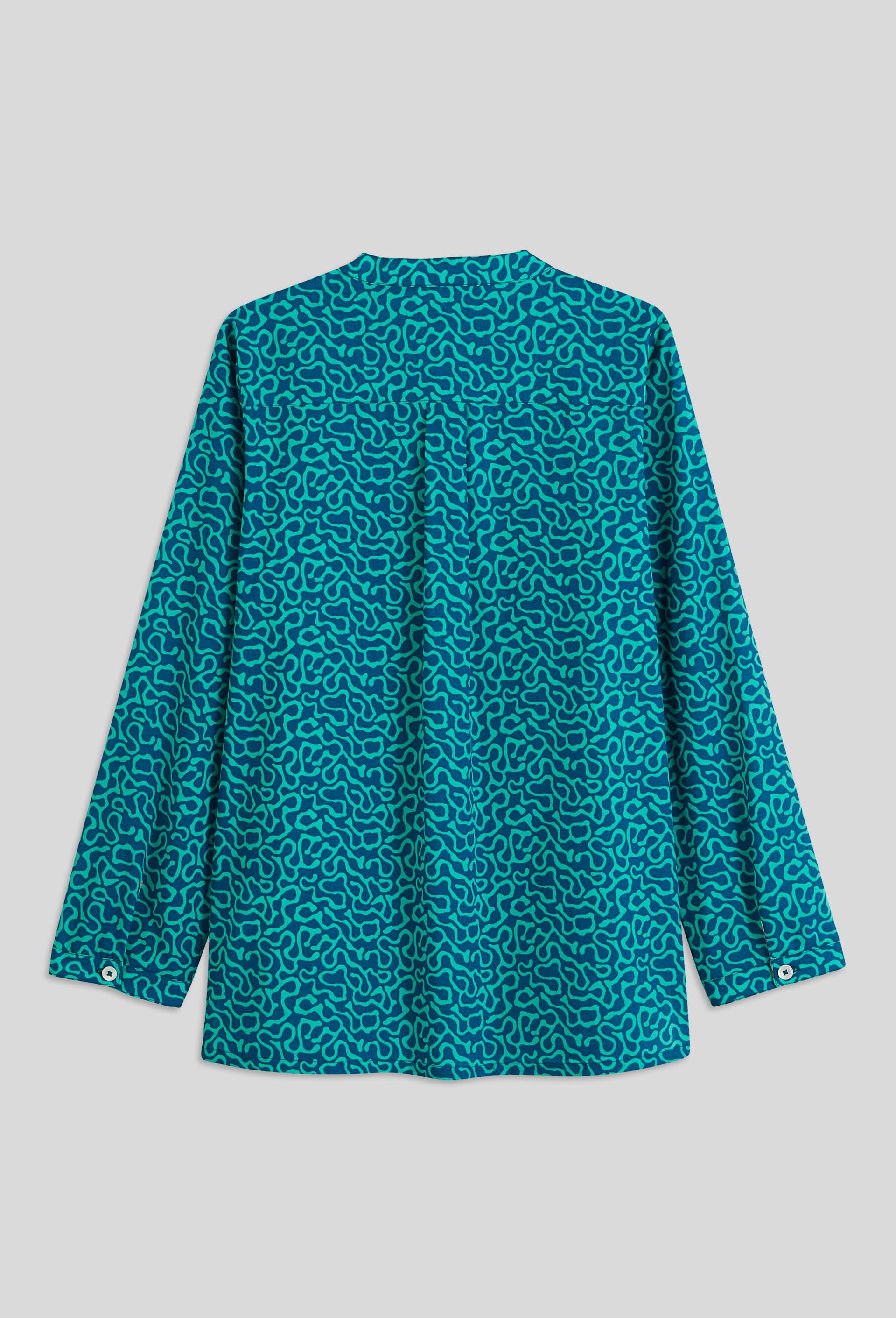 Chemise imprim&eacute;e en coton - LISA CORTI X MONOPRIX, Vert clair, large image number 3