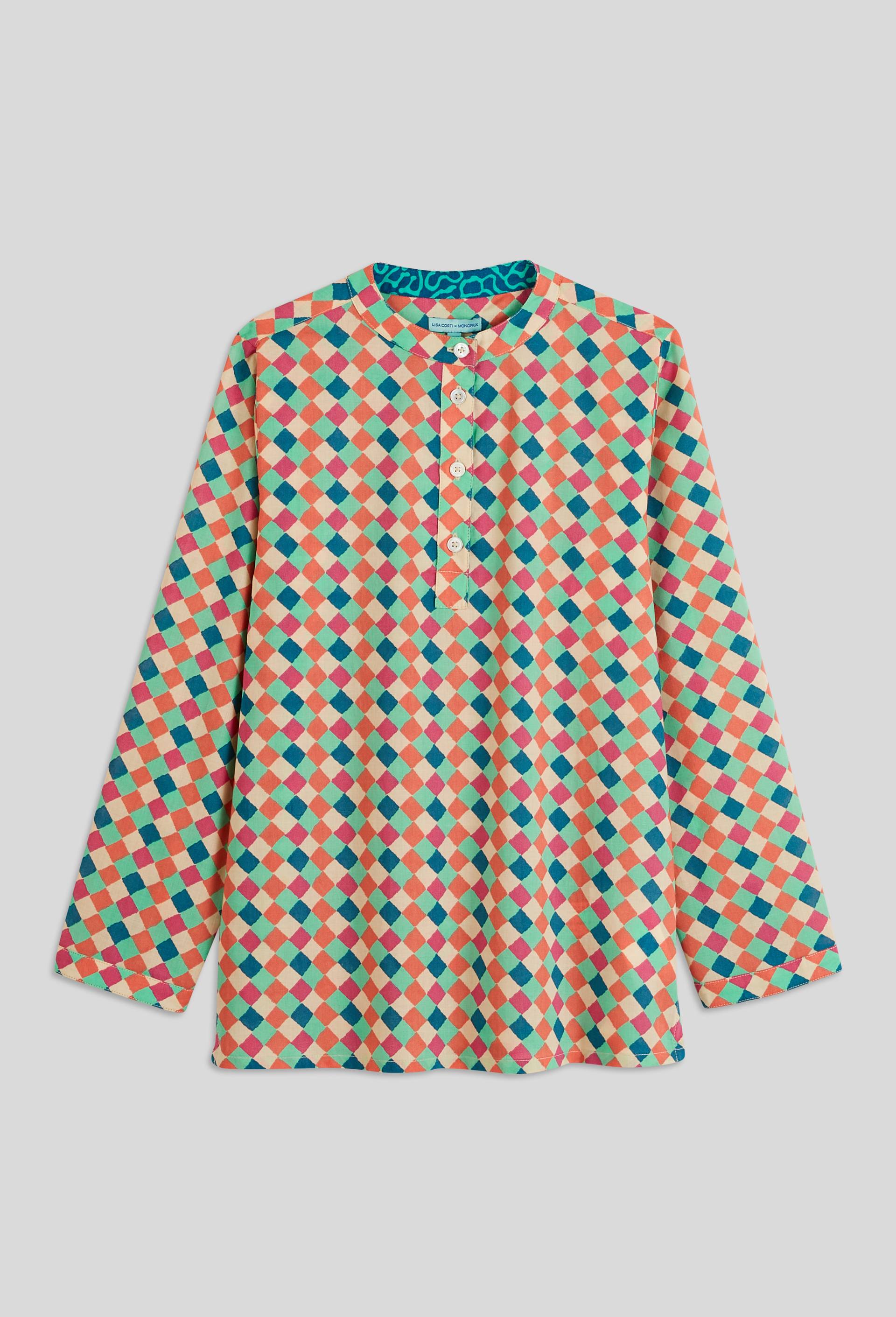 Chemise imprim&eacute;e en coton - LISA CORTI X MONOPRIX, Multicolore, large image number 2