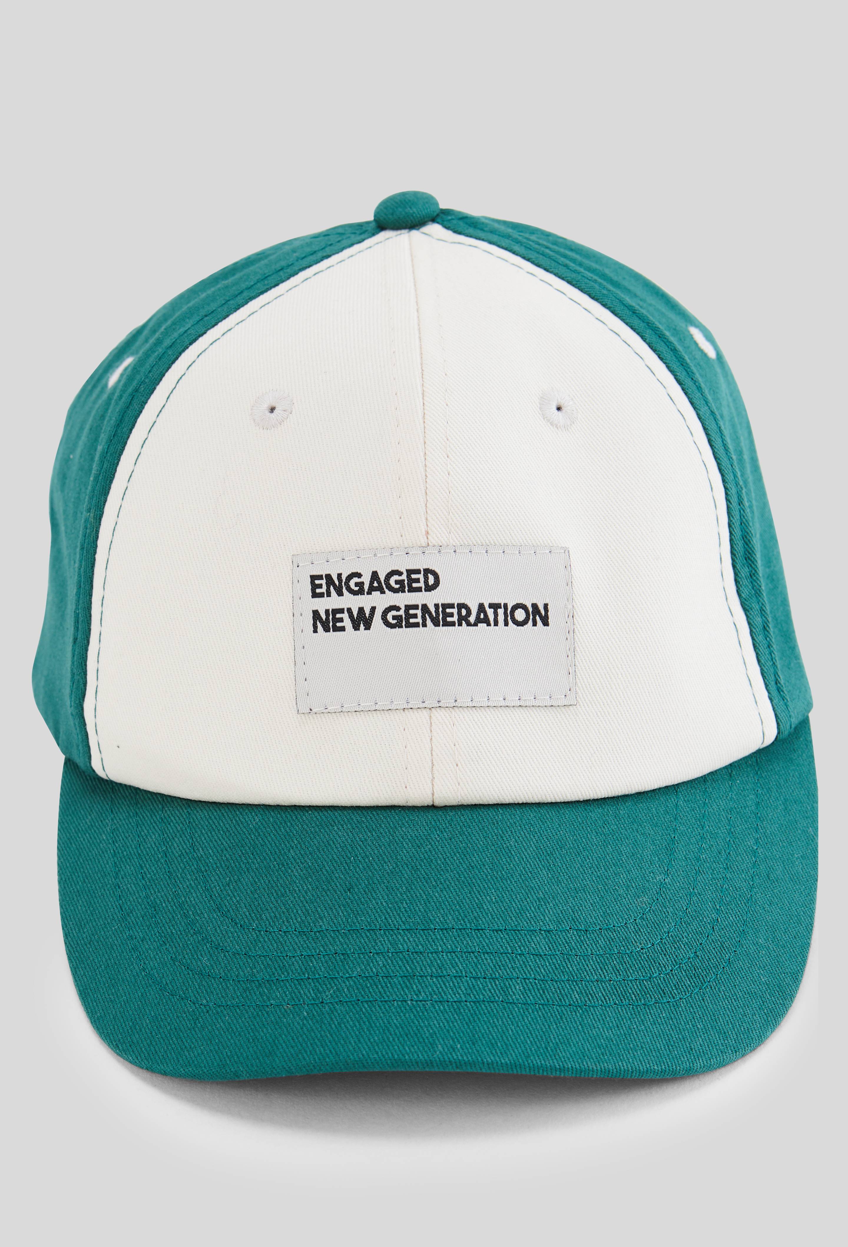 Casquette bicolore en coton, Vert fonc&eacute;, large image number 2