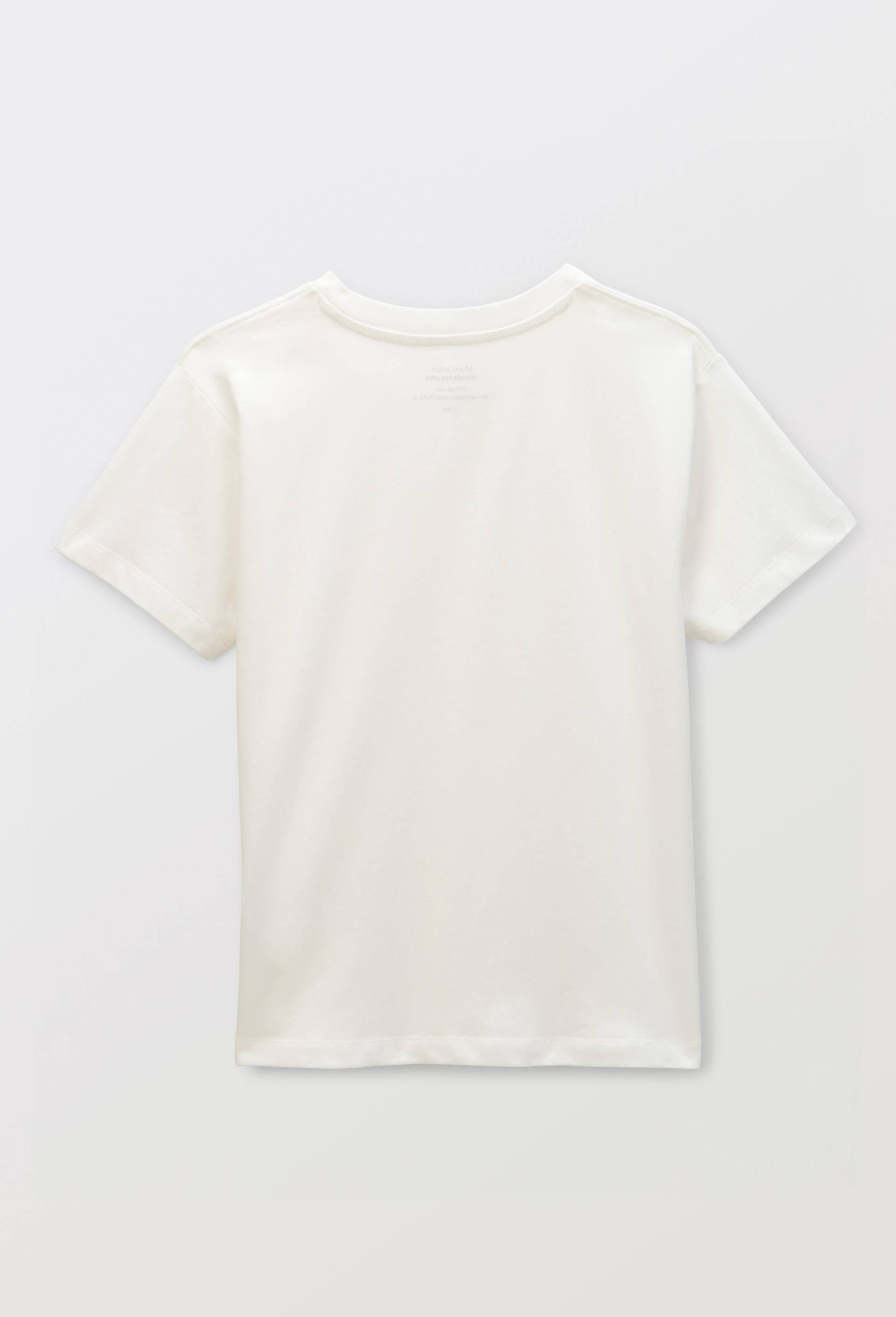 T-shirt manches courtes uni en coton BIO GOTS, Blanc, large image number 1