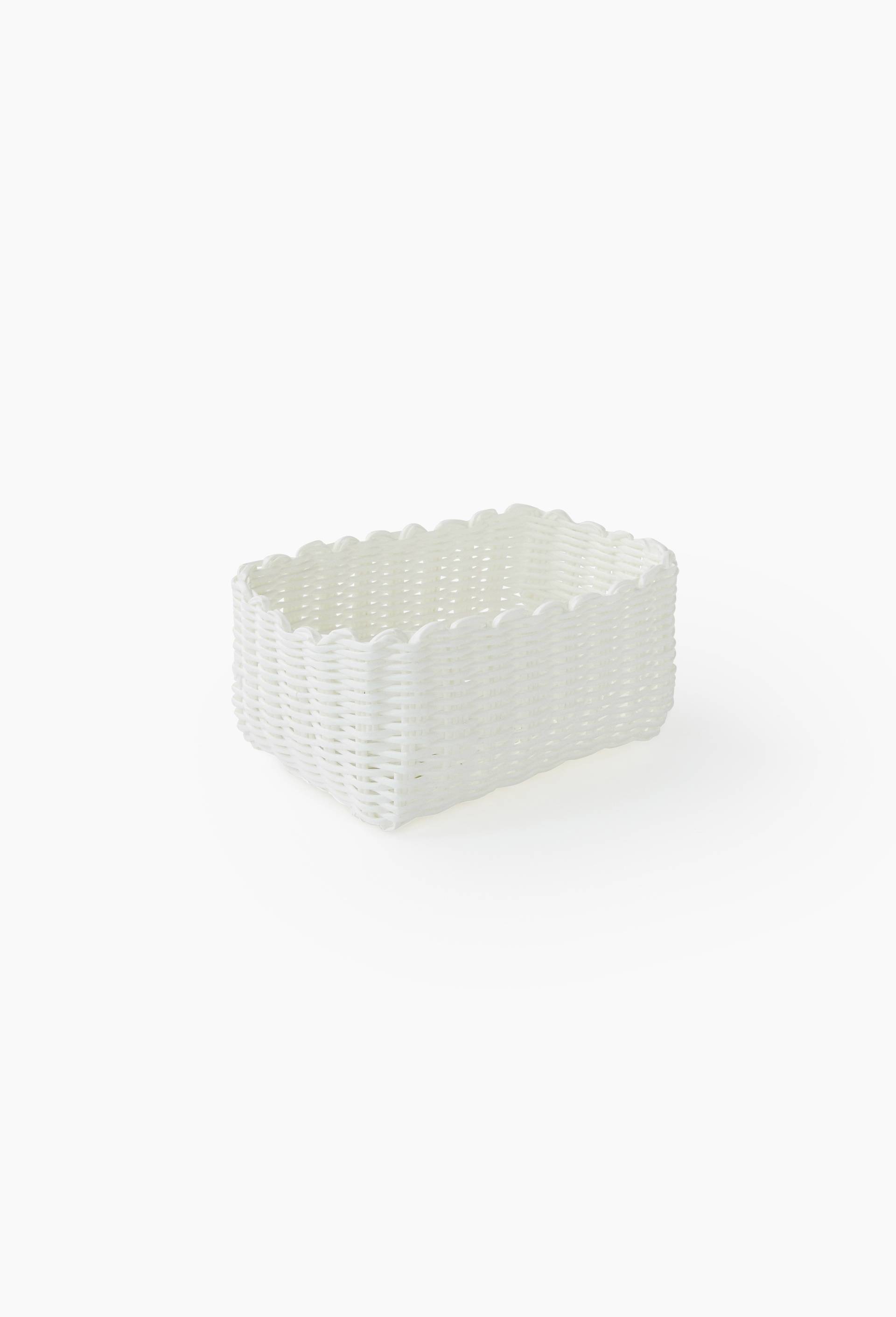 Panier de rangement, en plastique, Blanc, large image number 3.0