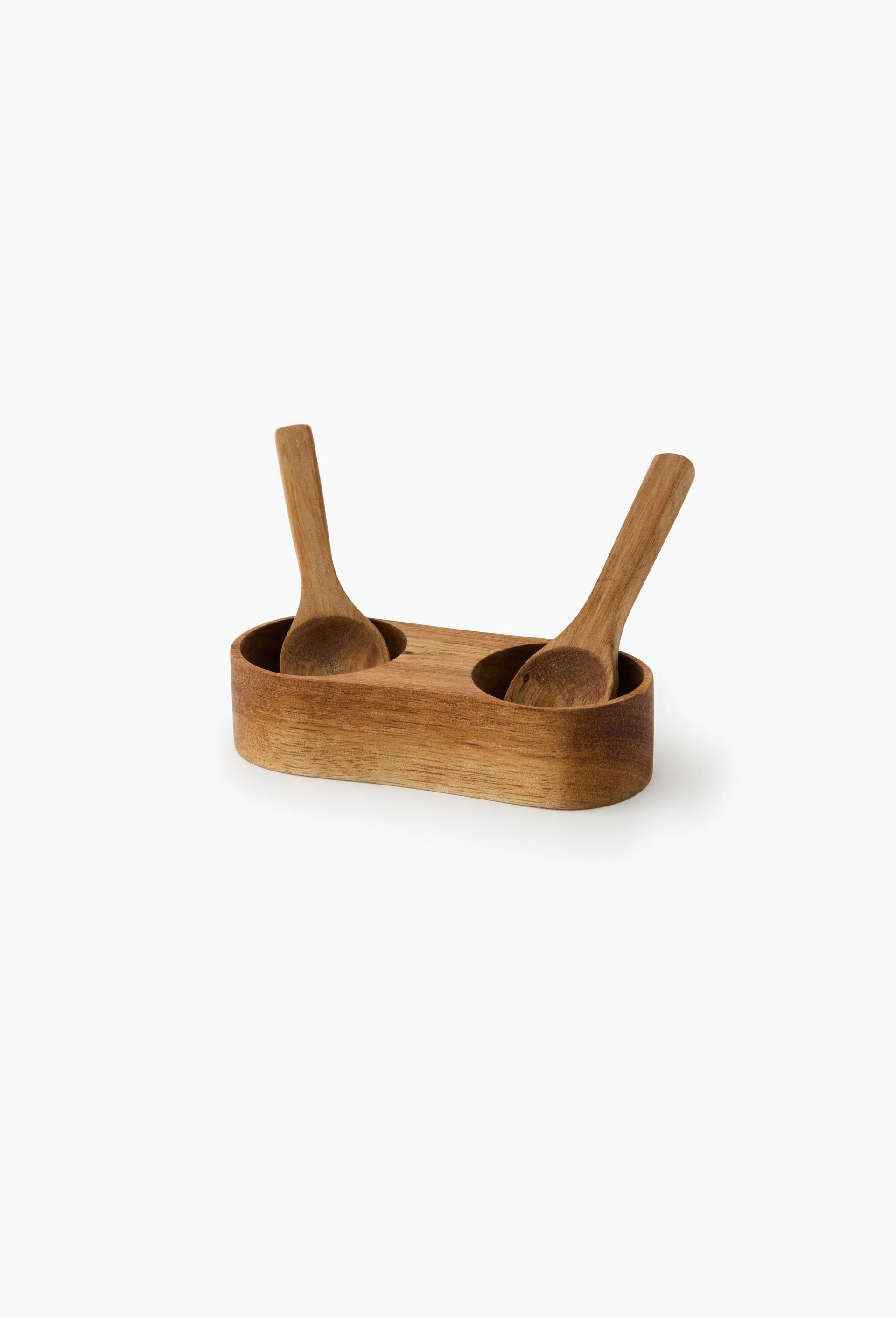 Pot &agrave; sel, bois d'acacia, Beige clair, large image number 1