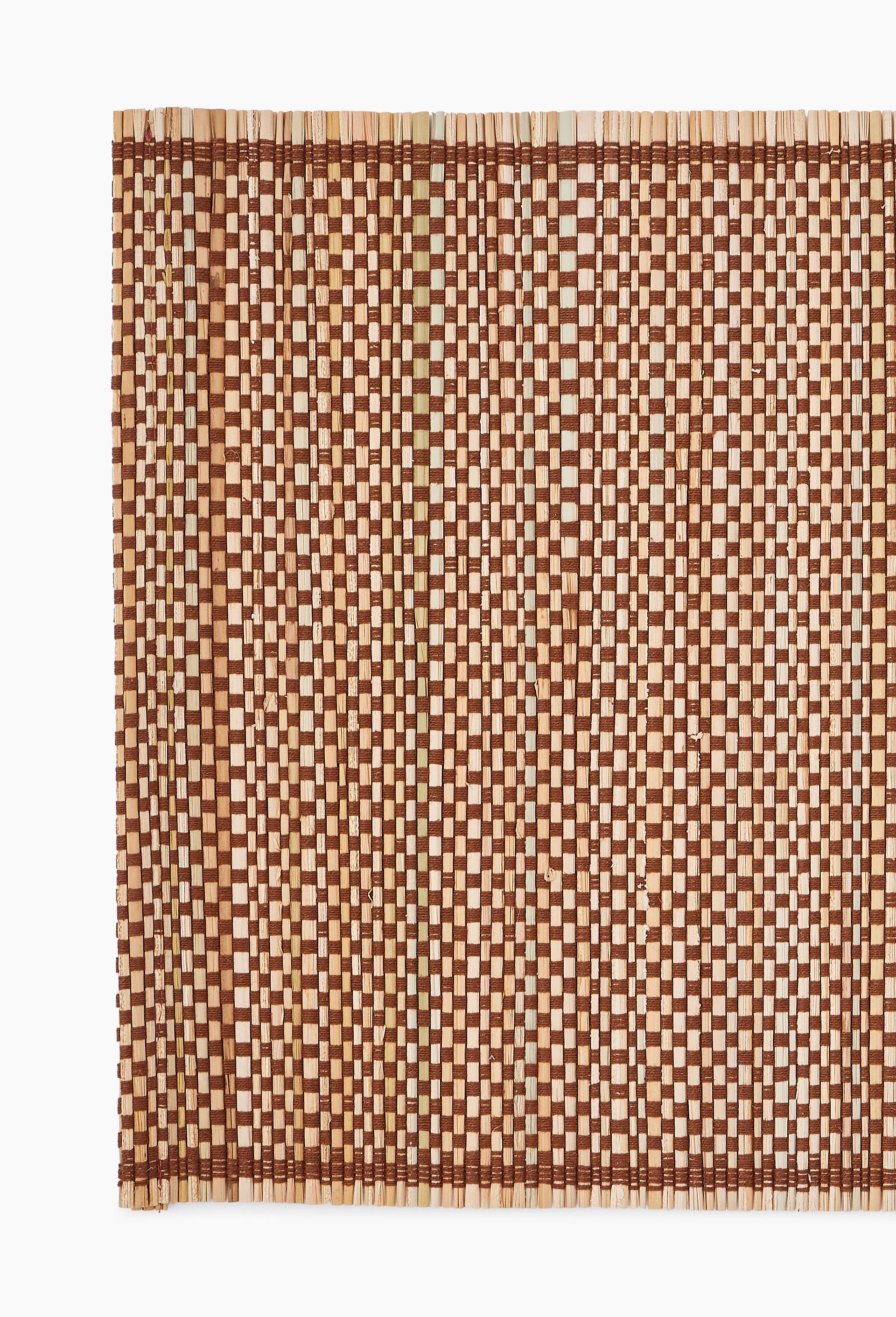 Set de table rectangulaire imprim&eacute;, 33x48cm, jonc de mer, Brun fonc&eacute;, large image number 1