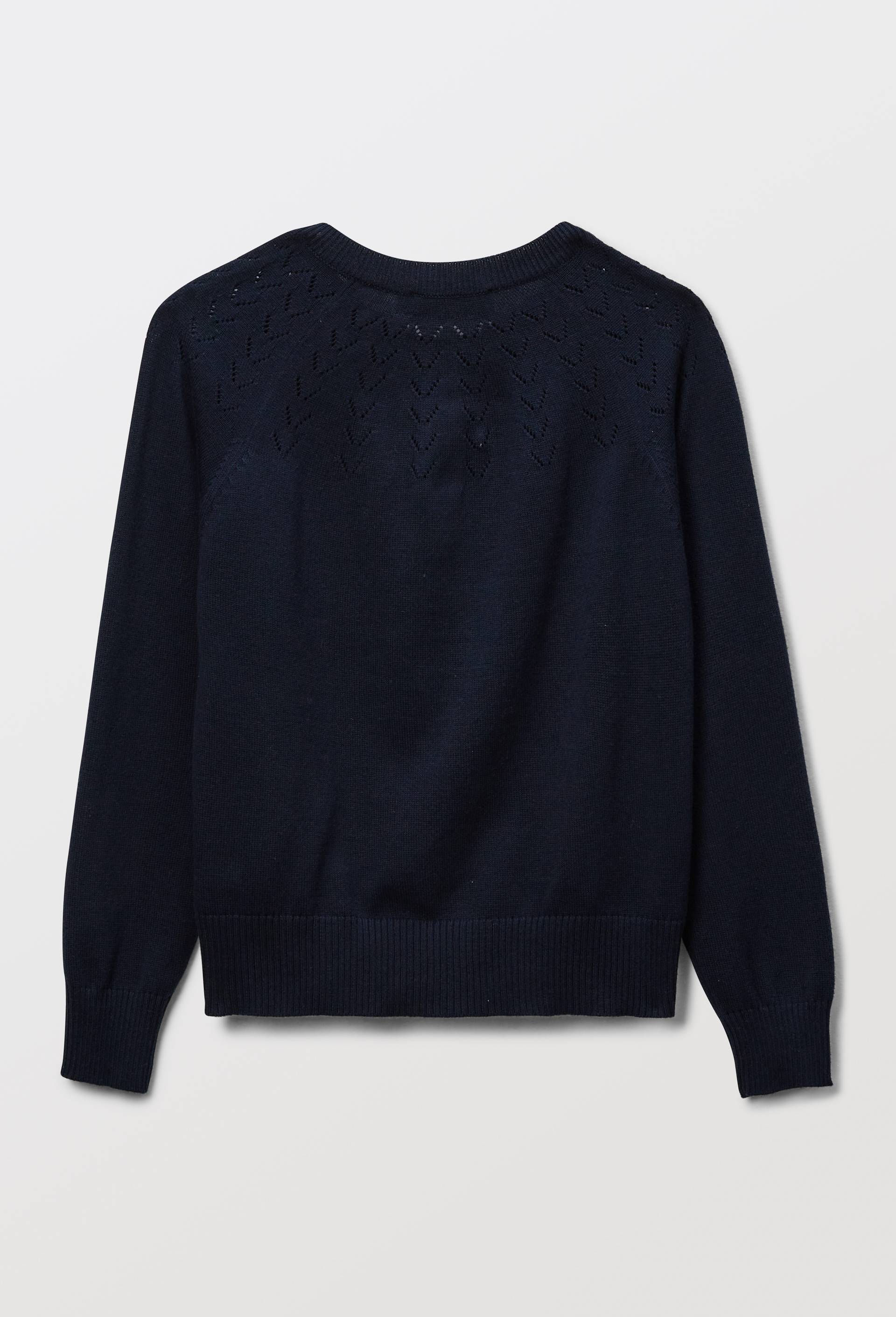 Cardigan uni en coton, Bleu foncé, large image number 1
