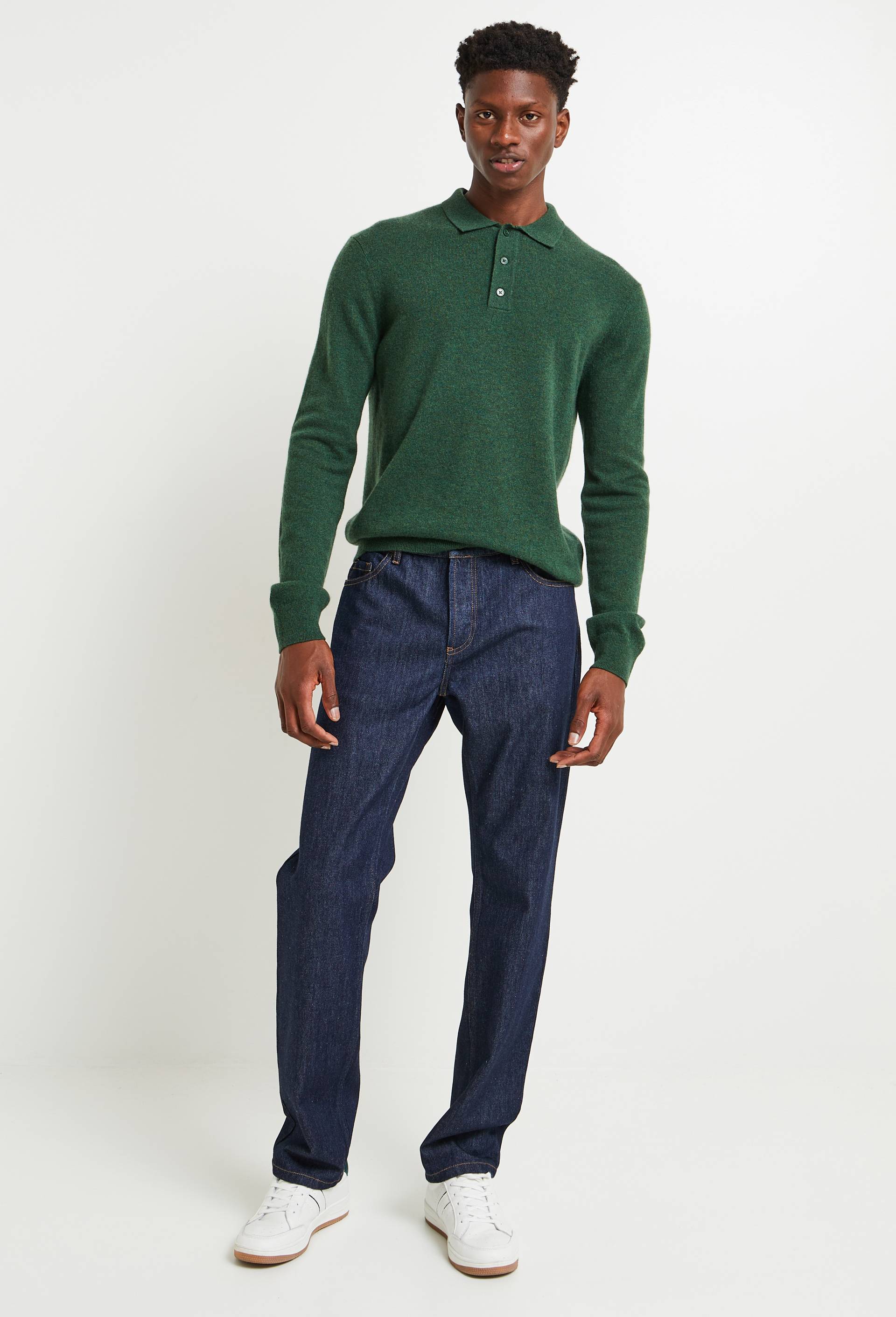 Jean straight en coton, Bleu foncé, large image number 0.0