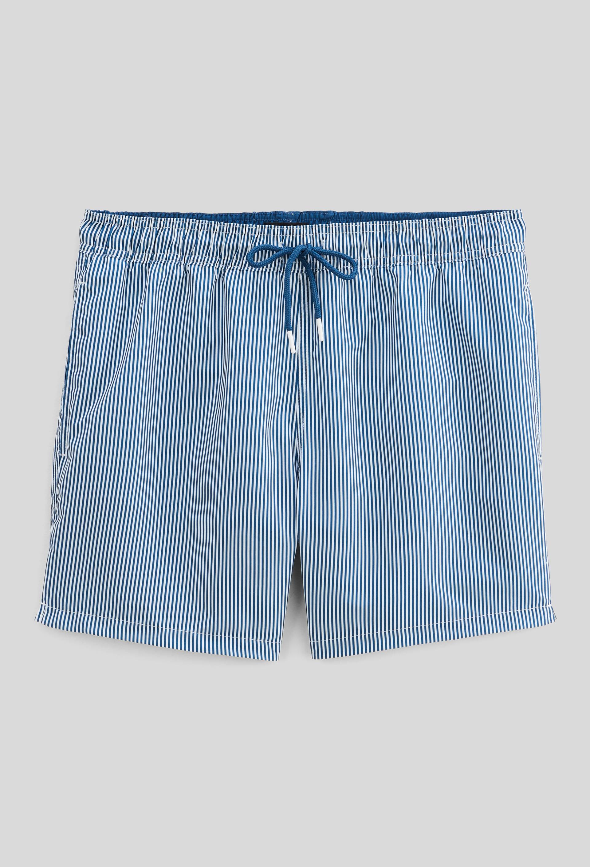 Short de bain ray&eacute;, Bleu fonc&eacute;, large image number 2