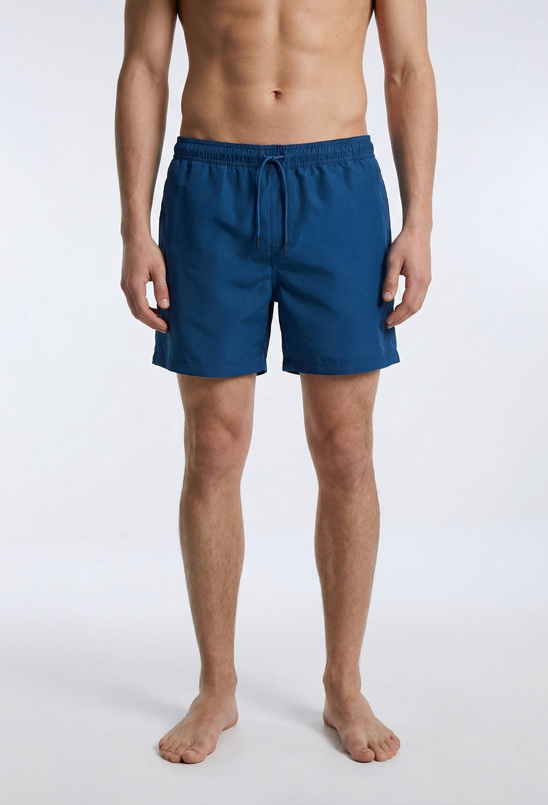 Short de bain uni, Bleu fonc&eacute;, large image number 2.0